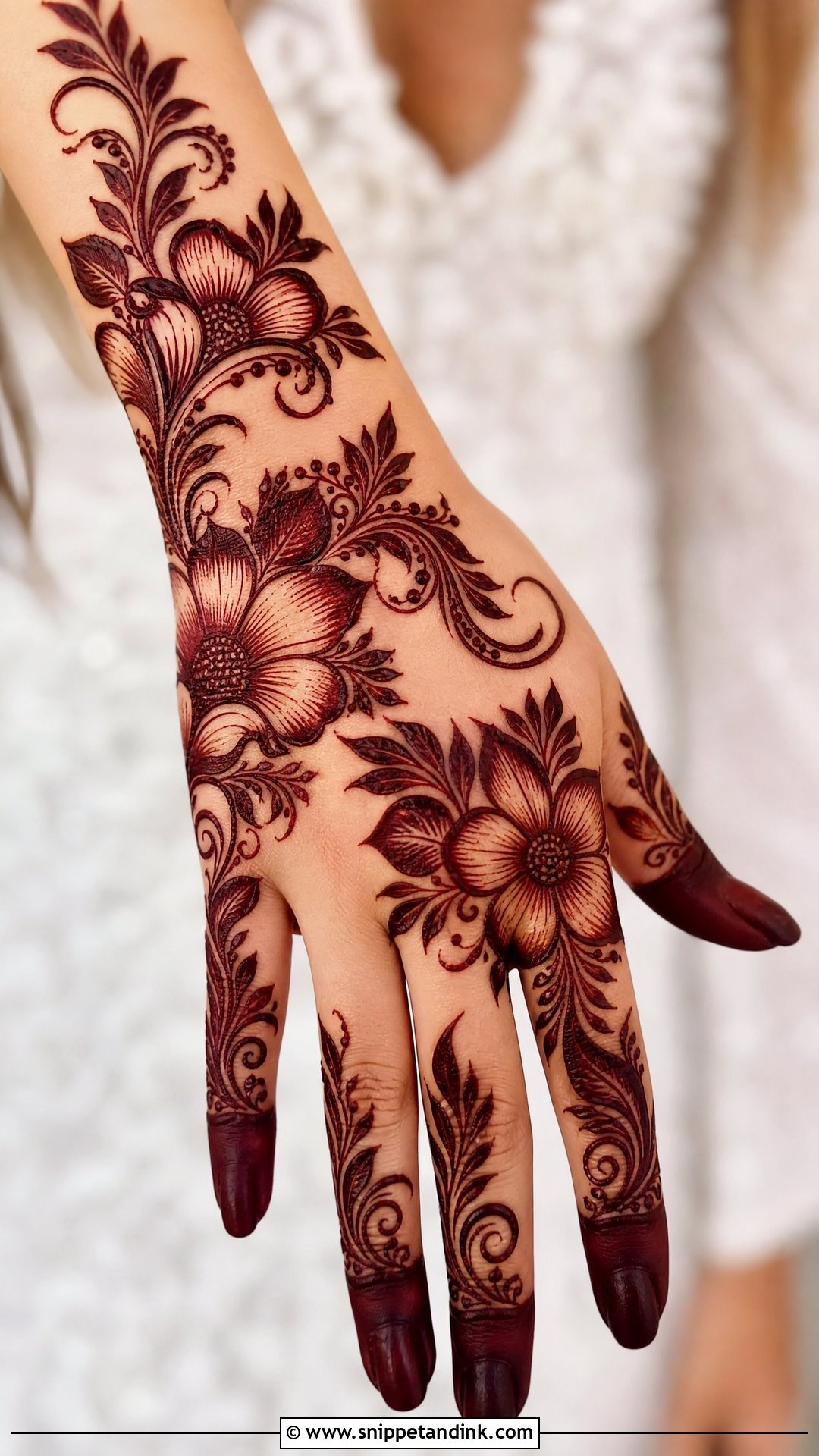 Gulf Bridal Mehndi Design Back Hand - Snippet and Ink - 20 Bridal Mehndi Designs for Back Hand