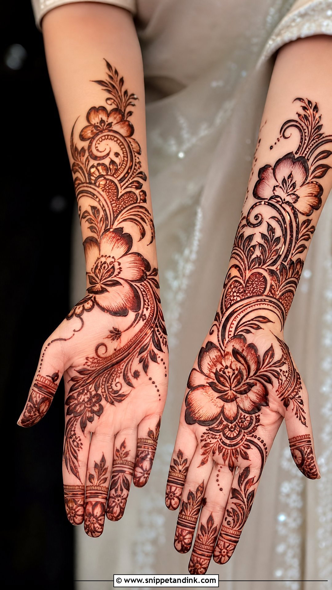 Gulf Bridal Mehndi Design For Engagement - Snippet and Ink - 20 Bridal Mehndi Designs for Engagement