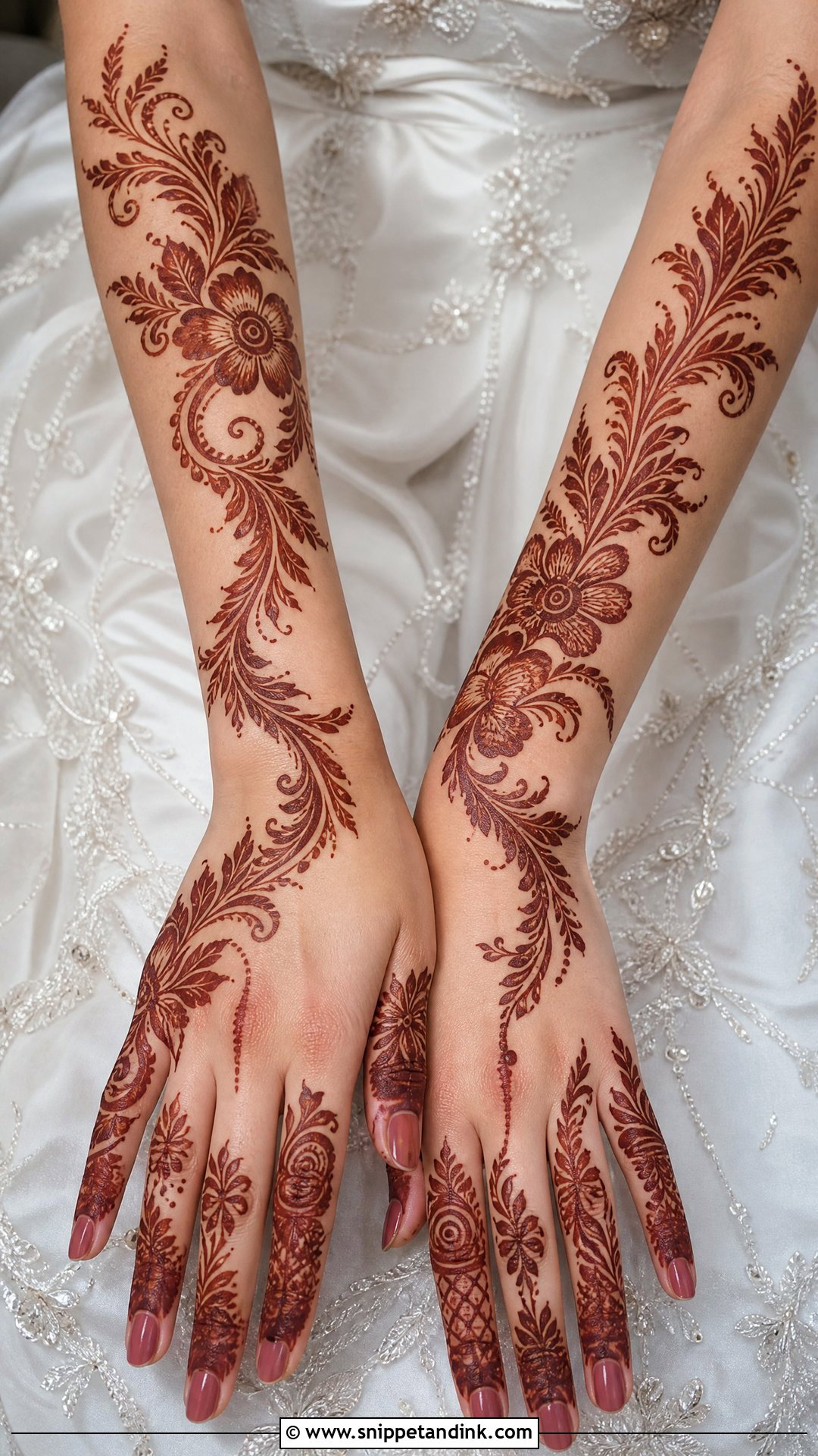Gulf Bridal Mehndi Full Hand - Snippet and Ink - 20 Bridal Mehndi Full Hand Henna Designs