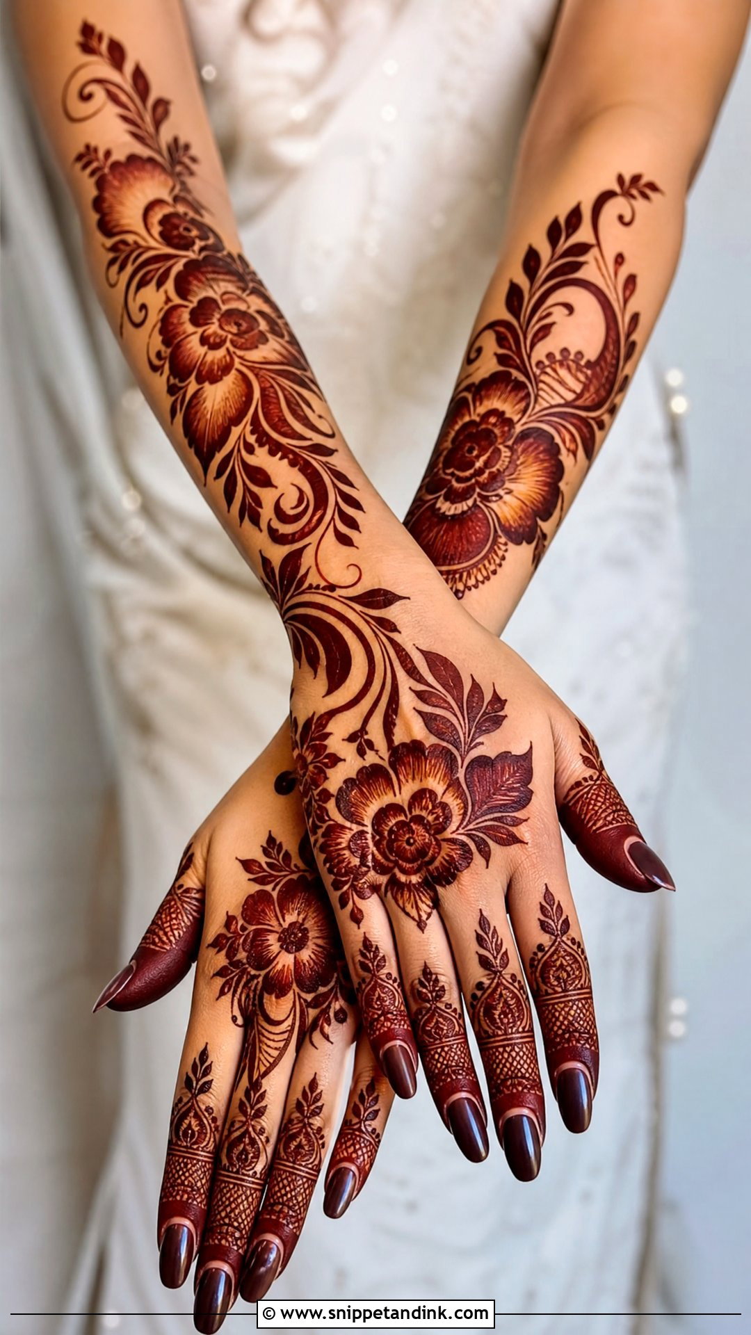 Gulf Bridal Mehndi Full Hands - Snippet and Ink - 20 Bridal Mehndi Designs Full Hands