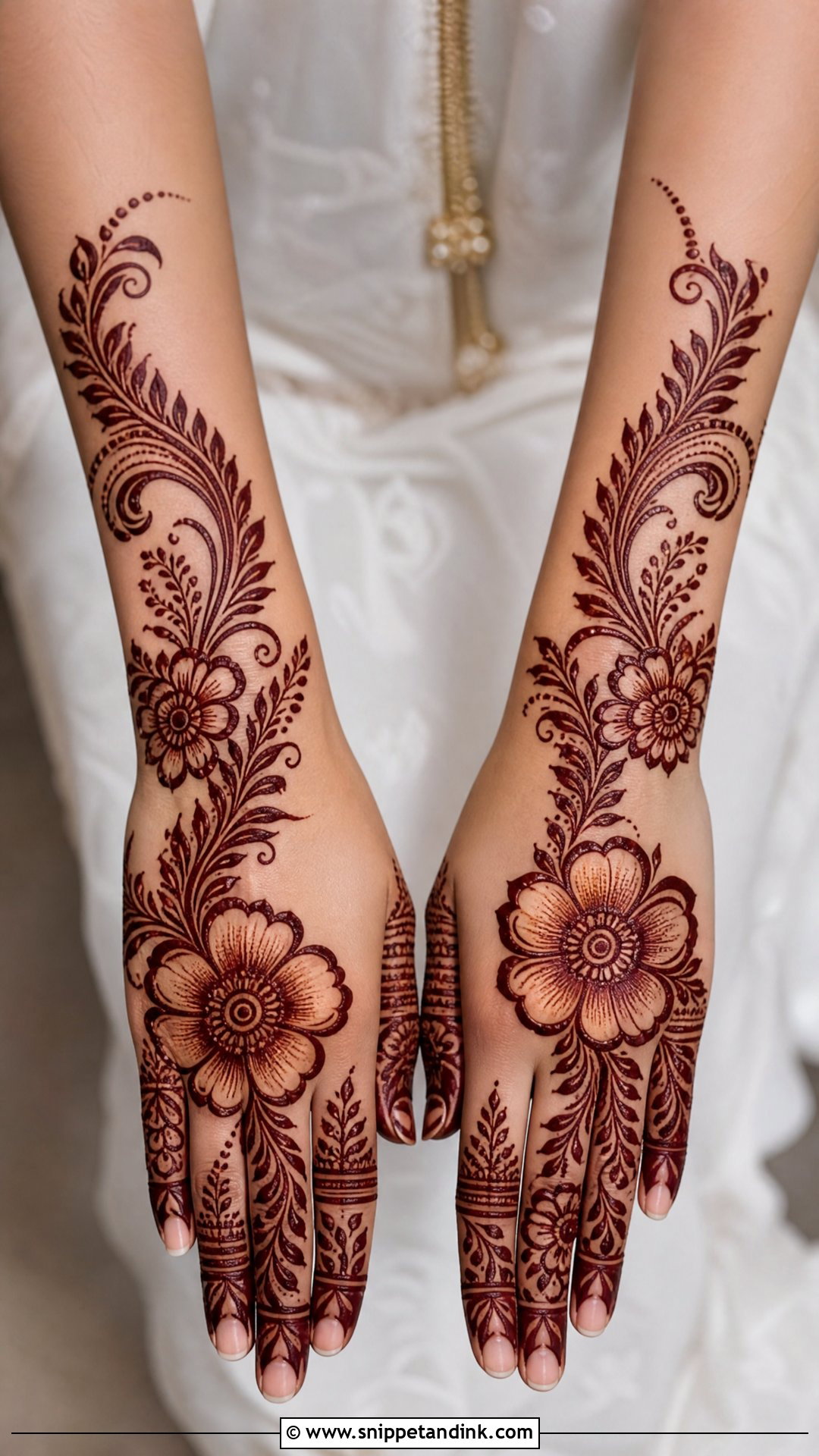 Gulf Bridal Mehndi Half Hand - Snippet and Ink - 20 Bridal Mehndi Designs Half Hand