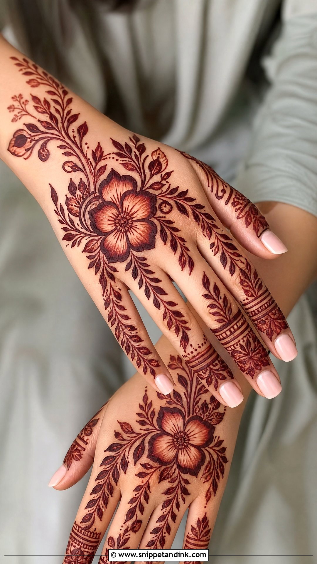 Gulf Dulhan Back Hand Mehndi Design - Snippet and Ink - 25 Dulhan Back Hand Mehndi Designs