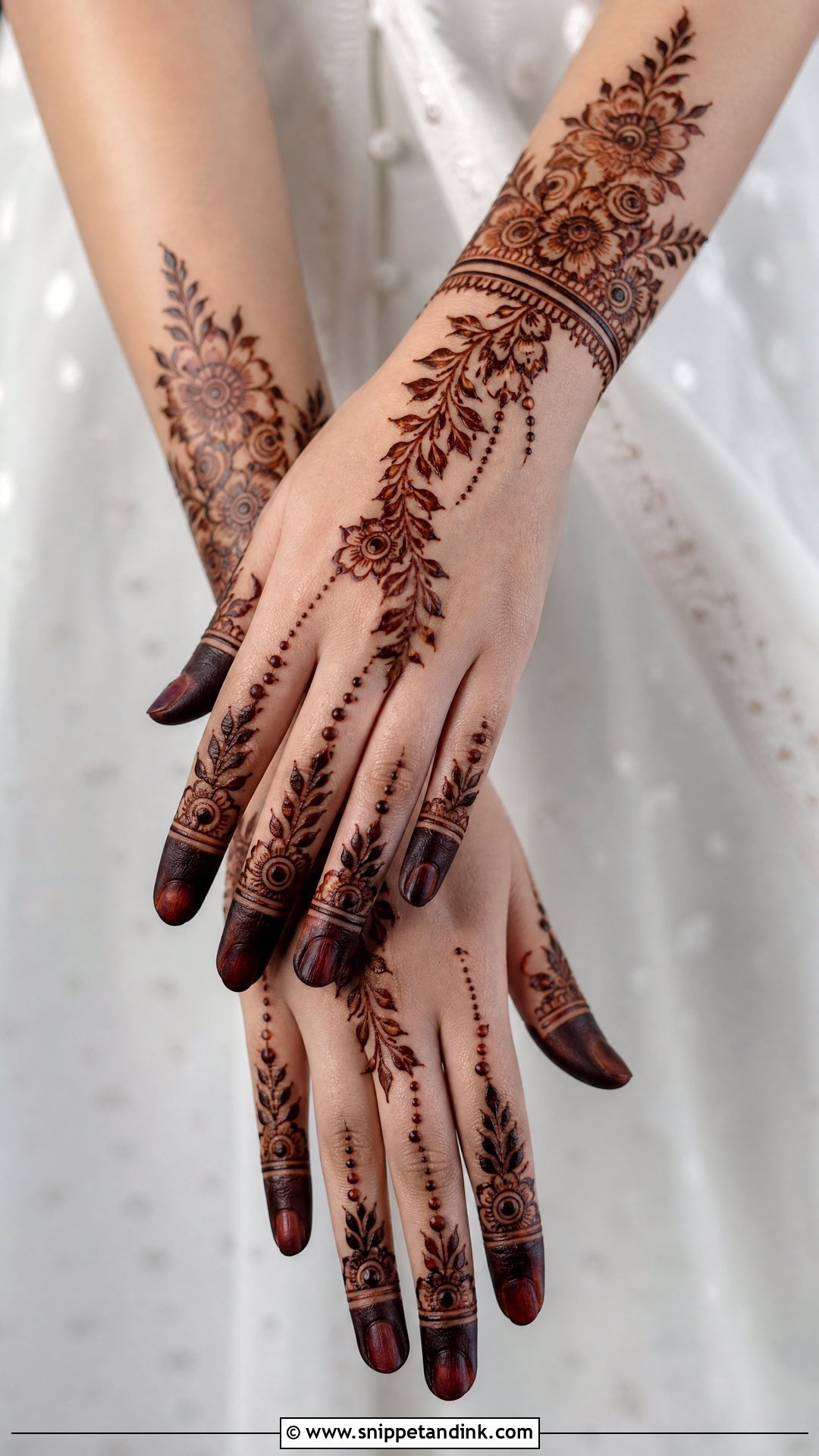 Gulf Engagement Mehndi Design - Snippet and Ink - 20 Unique Engagement Mehndi Designs for Bride