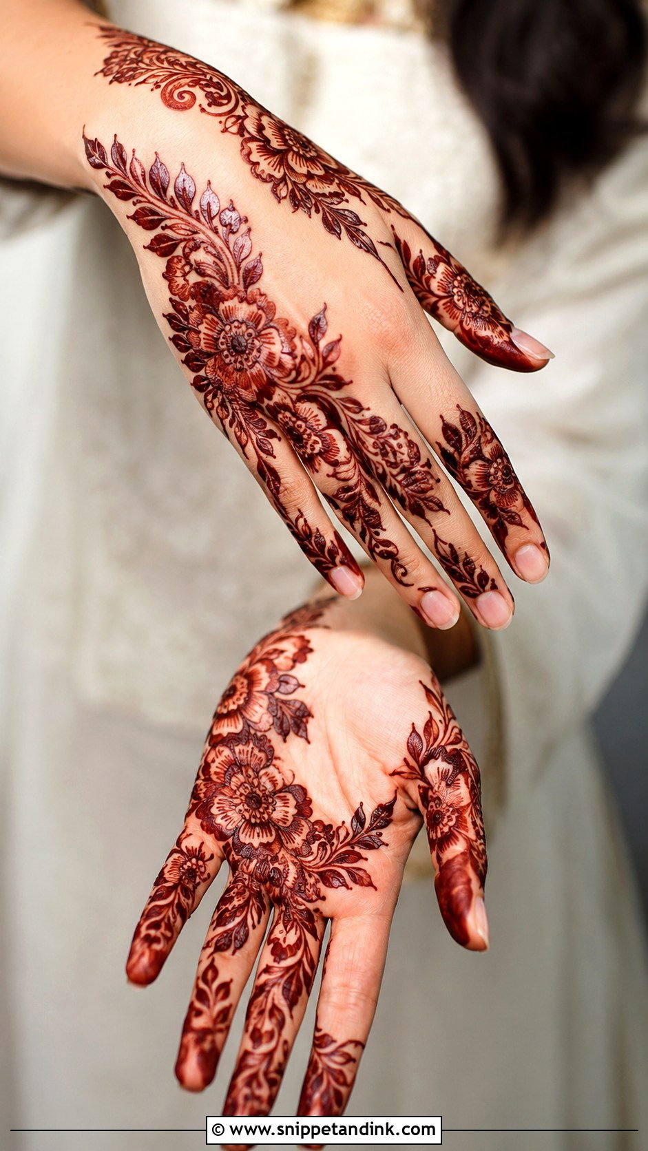 Gulf Engagement Mehndi Design - Snippet and Ink - 30 Engagement Mehndi Designs for Bride