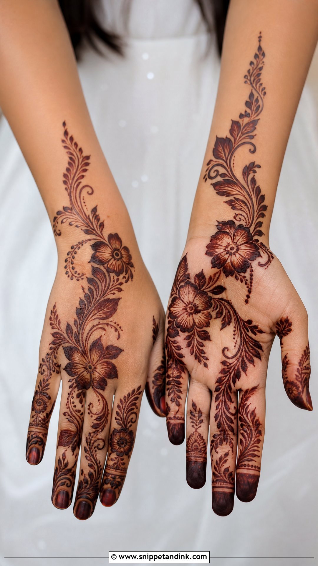 Gulf Engagement Mehndi Design - Snippet and Ink - 30 Mehndi Designs for Engagement Brides
