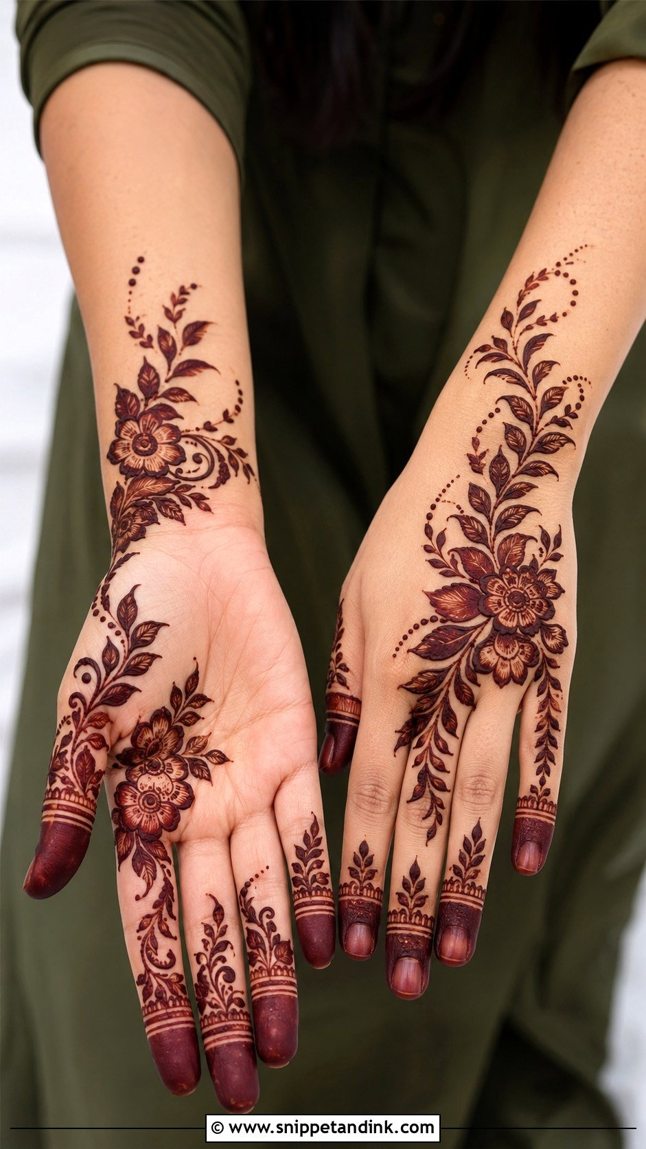 Gulf Engagement Mehndi Design - Snippet and Ink - 35 Engagement Mehndi Designs