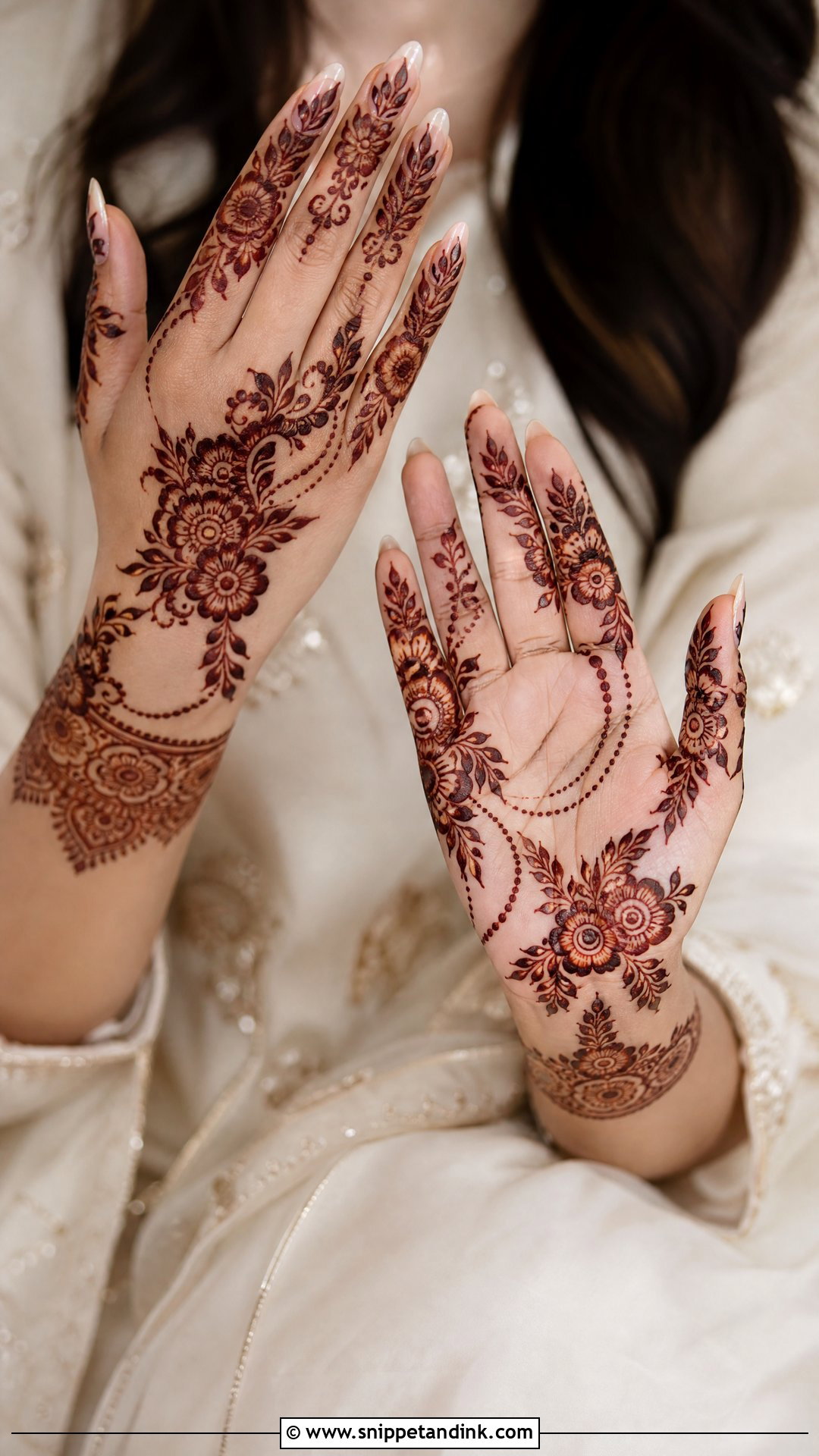 Gulf Engagement Mehndi Design - Snippet and Ink - 20 Engagement Bride Mehndi Designs