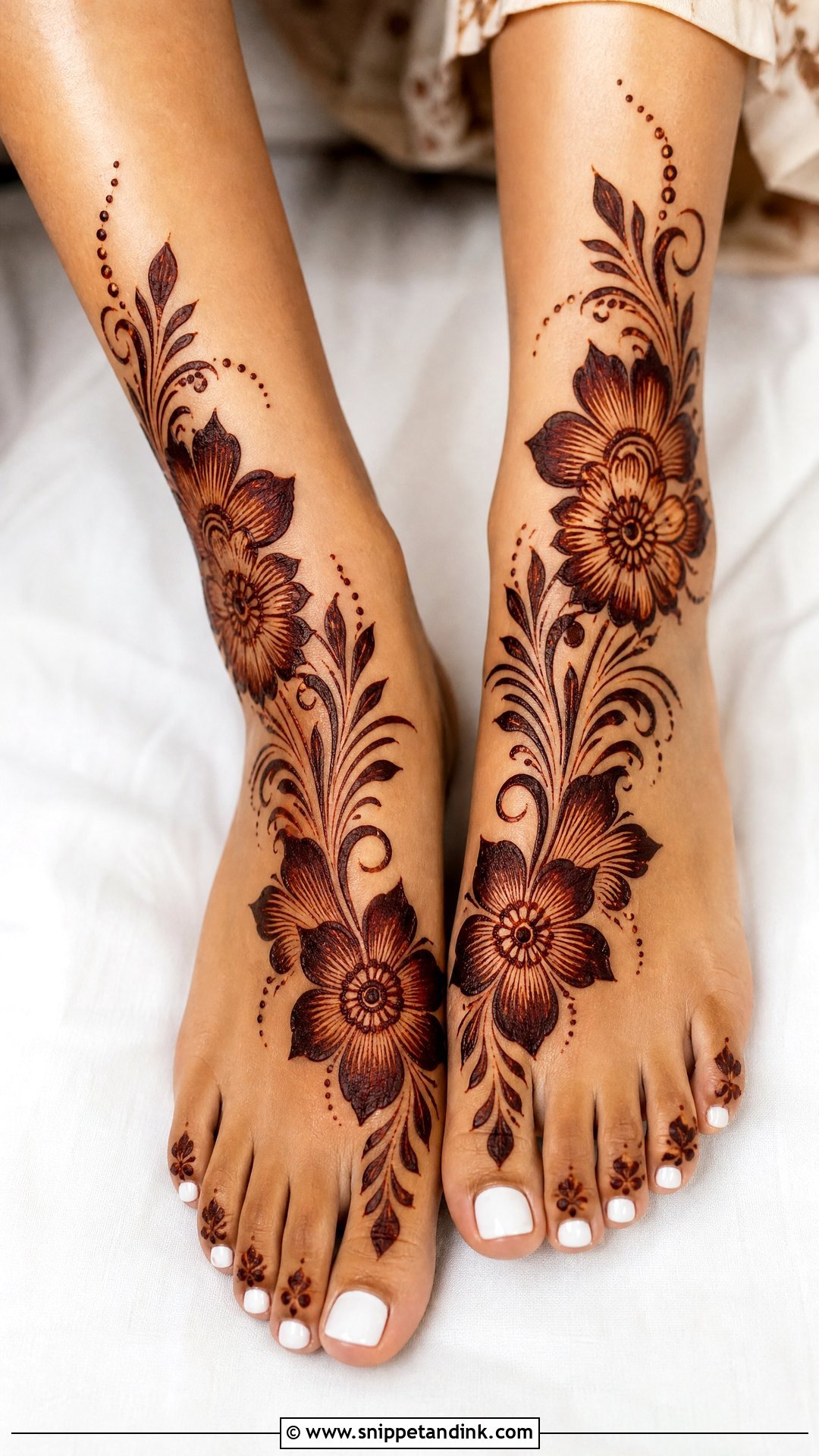 Gulf Feet Mehndi Design - Snippet and Ink - 30 Unique Feet Mehndi Designs