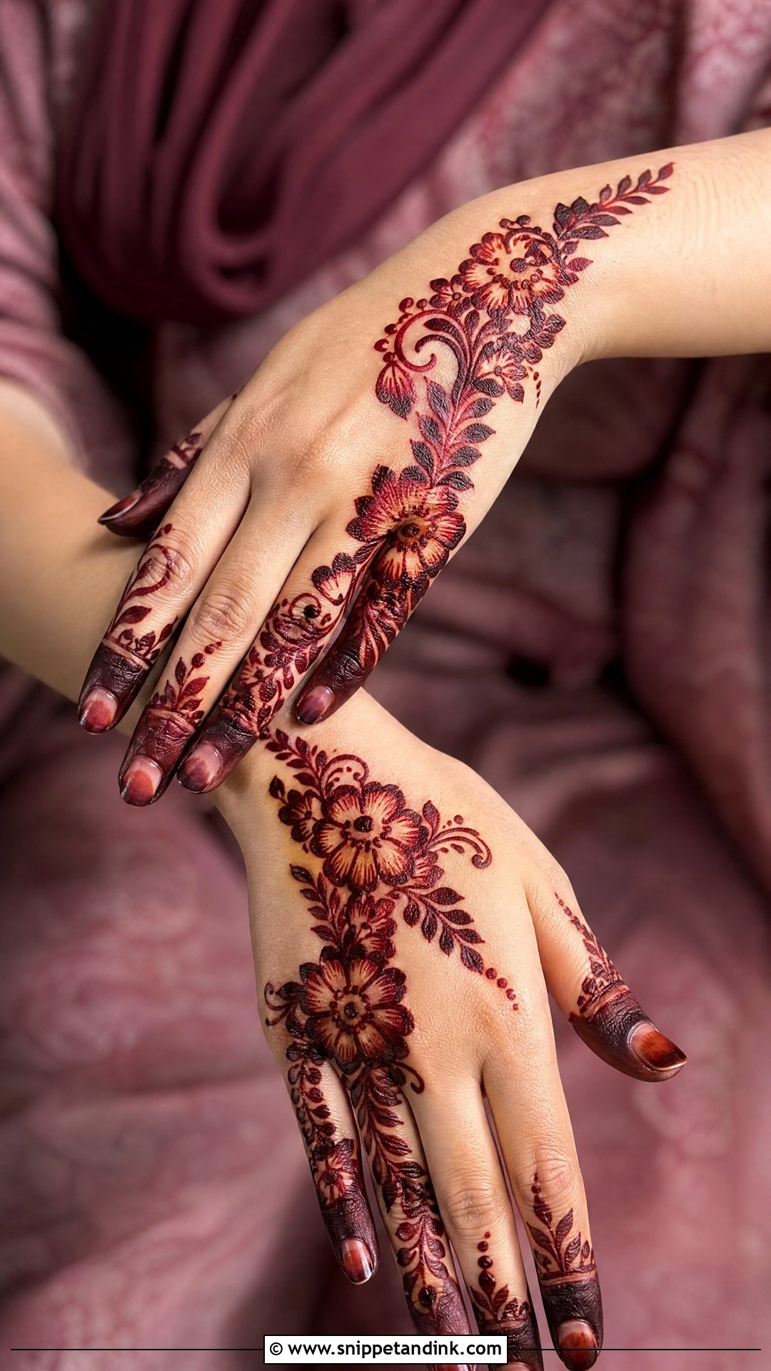 Gulf Finger Bridal Mehndi Design - Snippet and Ink - 20 Bridal Finger Mehndi Designs