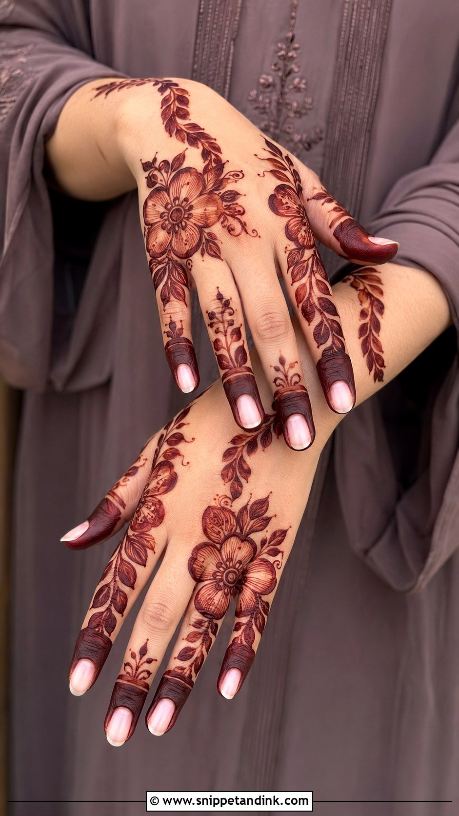Gulf Finger Mehndi Design - Snippet and Ink - 30 Mehndi Designs for Fingers