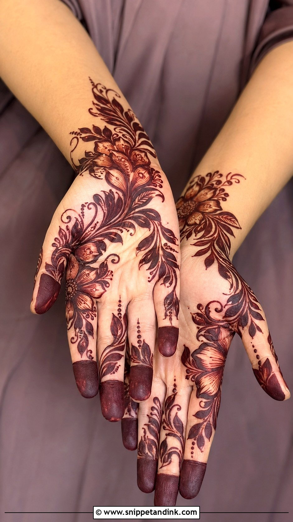 Gulf Front Hand Mehndi Design - Snippet and Ink - 35 Simple Unique Front Hand Mehndi Designs
