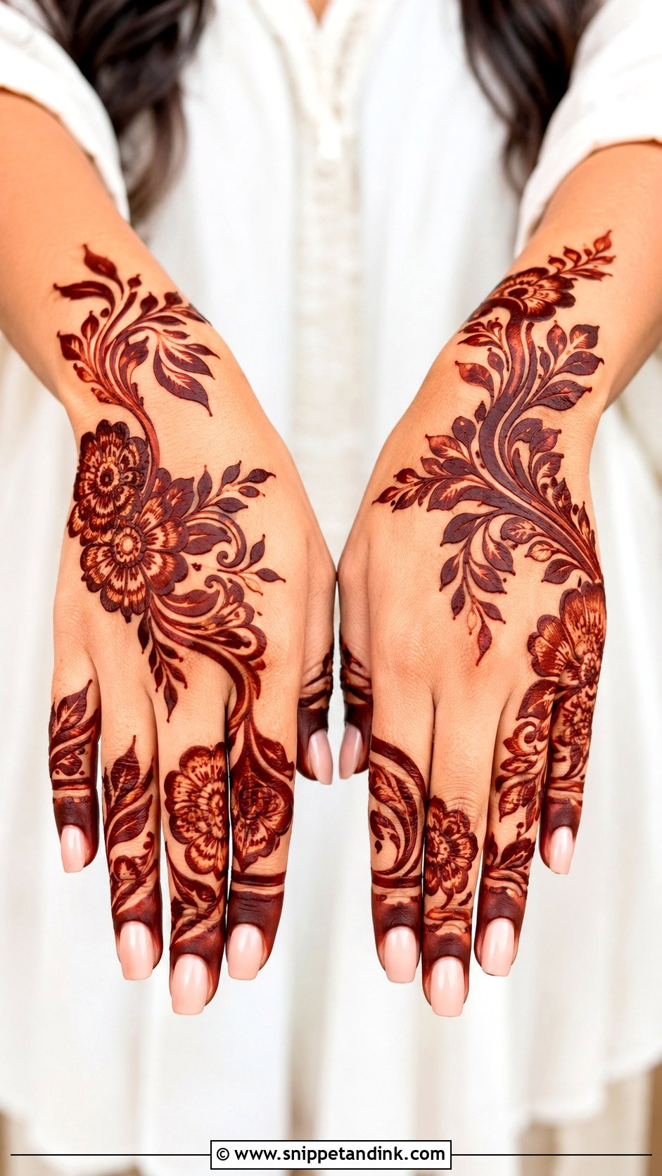 Gulf Front Hand Mehndi Design - Snippet and Ink - 35 Beautiful Front Hand Mehndi Design Ideas