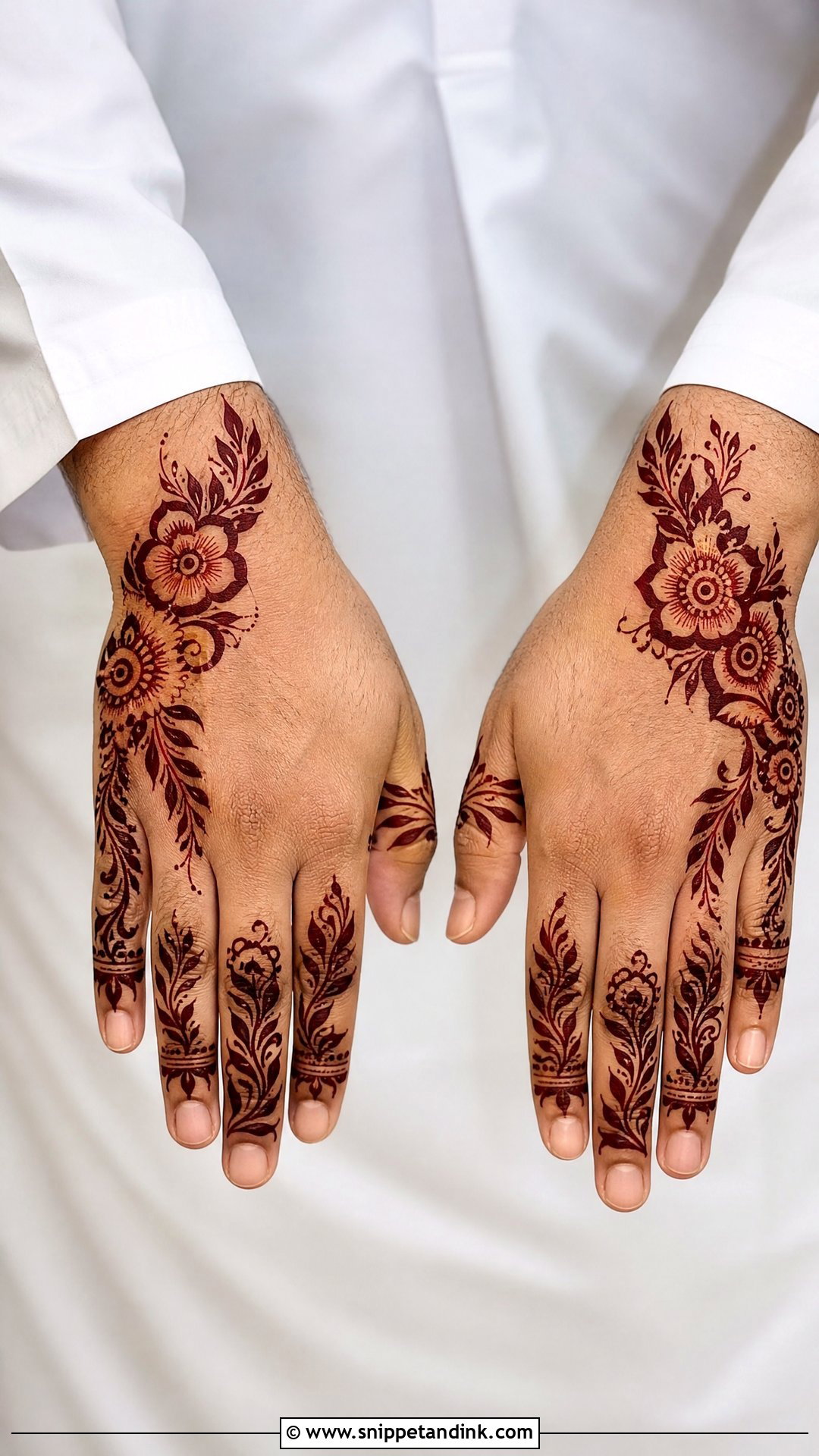 Gulf Groom Mehndi Design - Snippet and Ink - 30 Mehndi Designs for Groom for Men