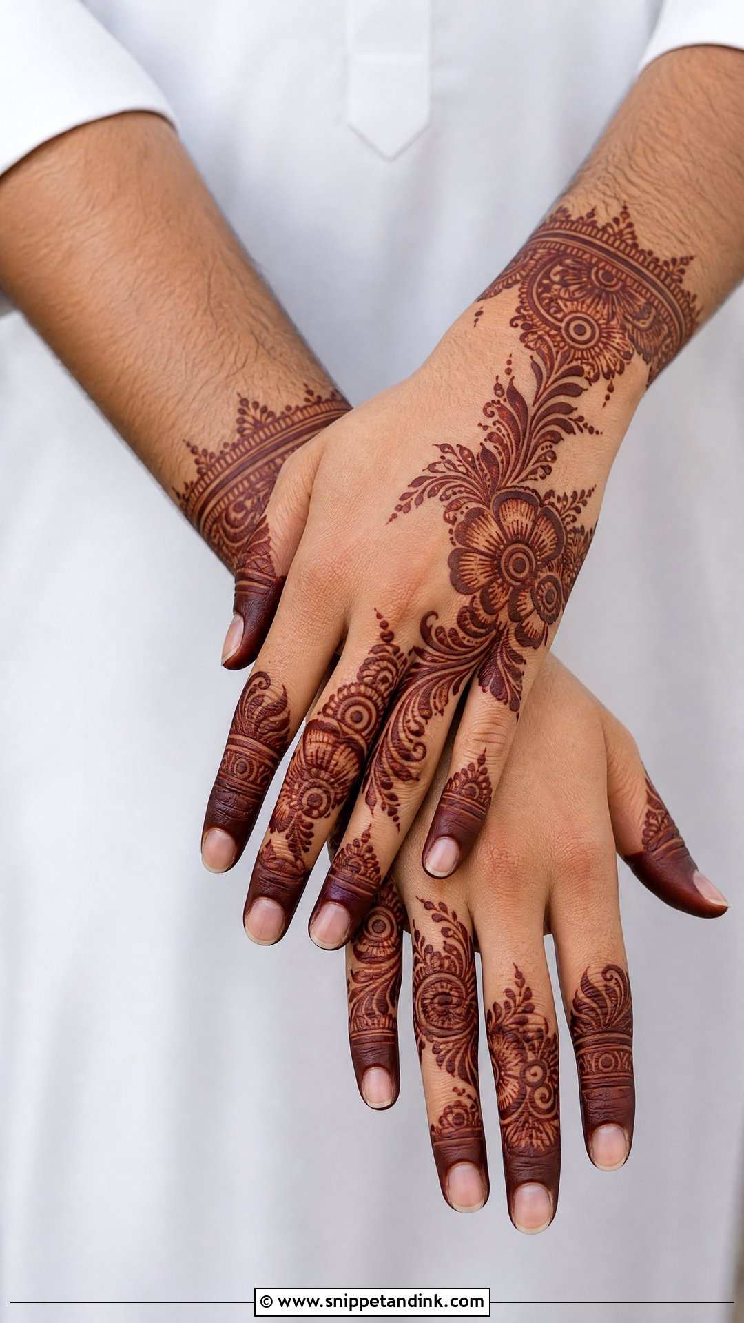 Gulf Groom Mehndi Design - Snippet and Ink - 25 Mehndi Design for Groom Hand Ideas