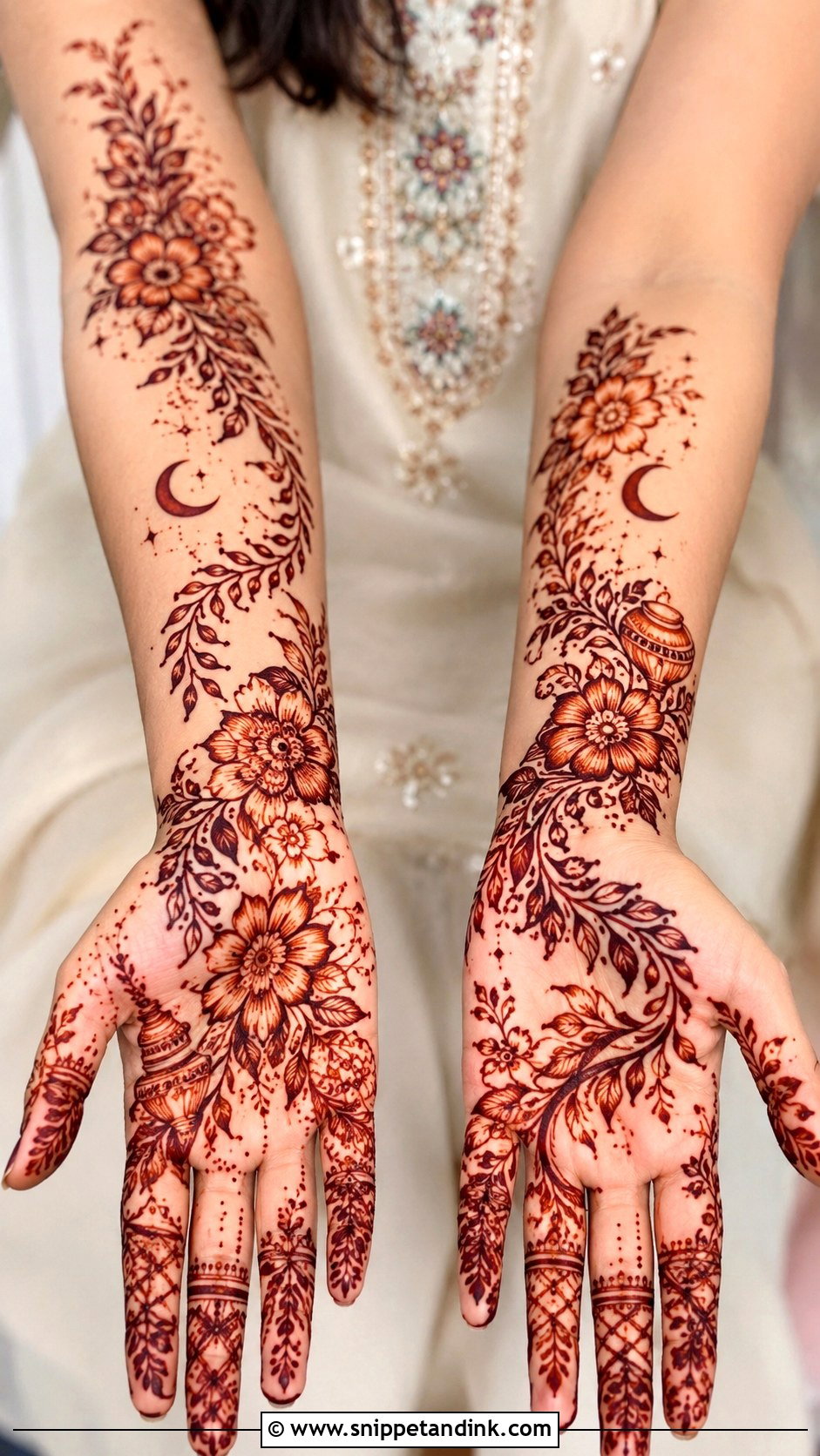 Gulf Karva Chauth Mehndi Design - Snippet and Ink - 35 Karva Chauth Mehndi Designs