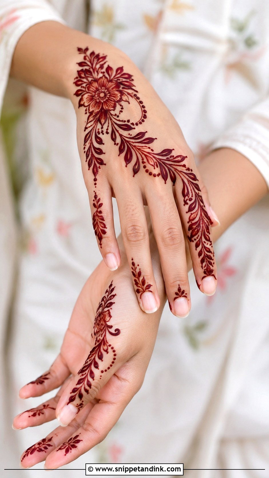 Gulf Khafif Mehndi Design - Snippet and Ink - 35 Khafif Mehndi Designs