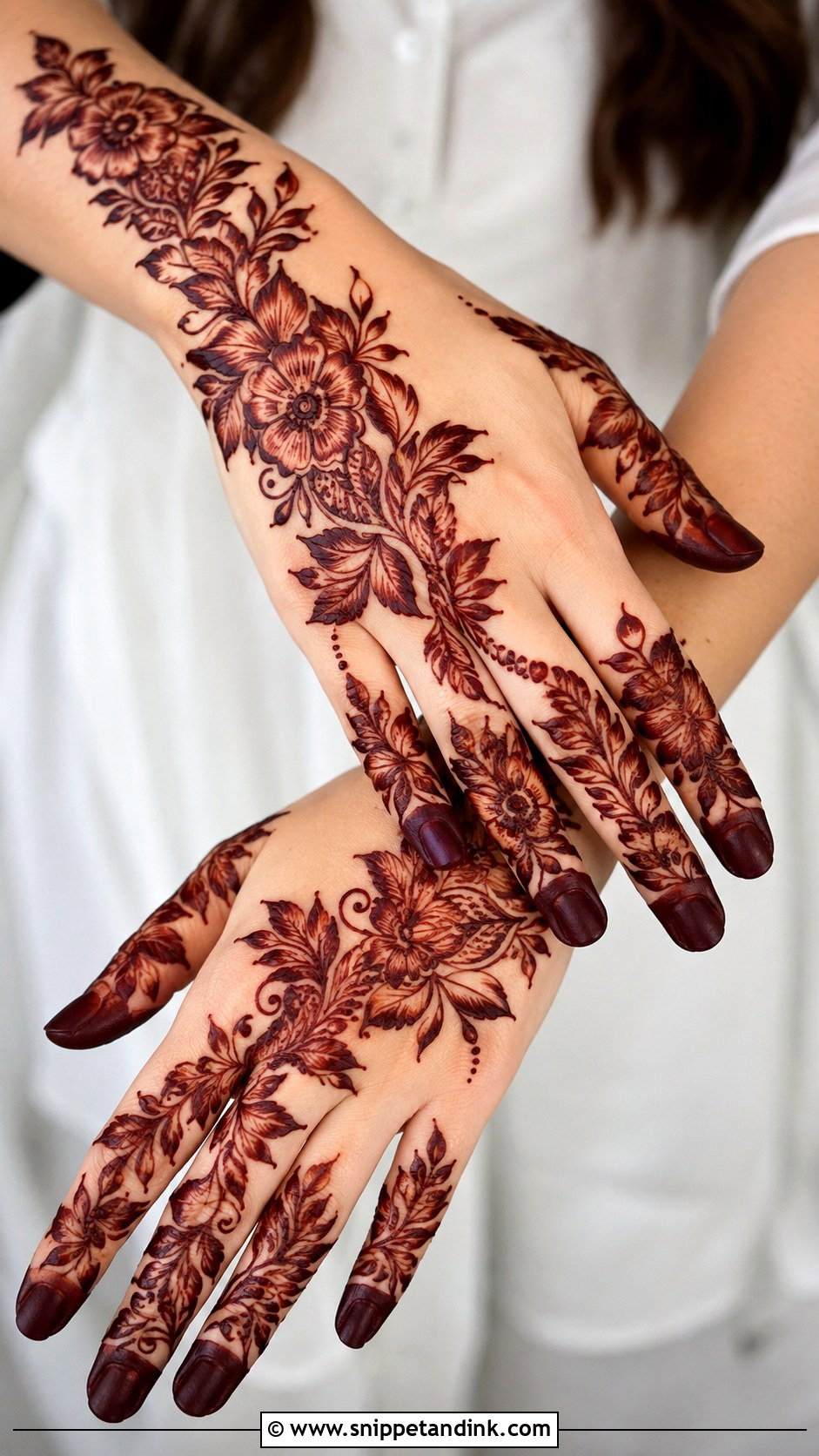 Gulf Khaleeji Henna Mehndi Design - Snippet and Ink - 30 Henna Mehndi Designs