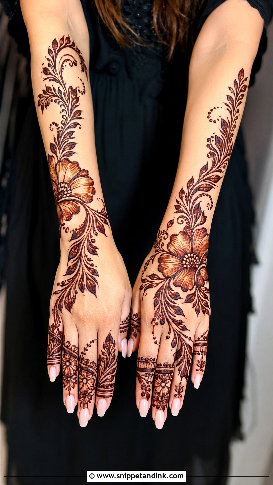 Gulf Khaleeji Mehndi Design - Snippet and Ink - 35 Henna (Mehndi) Design Ideas