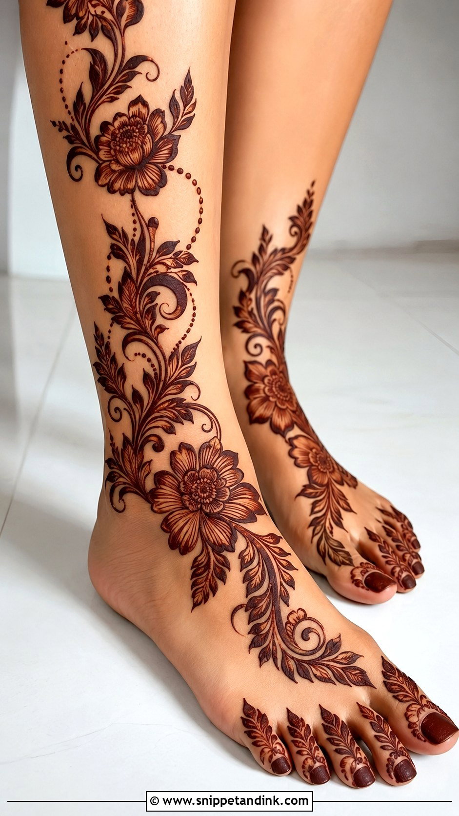 Gulf Legs Mehndi Design - Snippet and Ink - 35 Legs Mehndi Design Ideas
