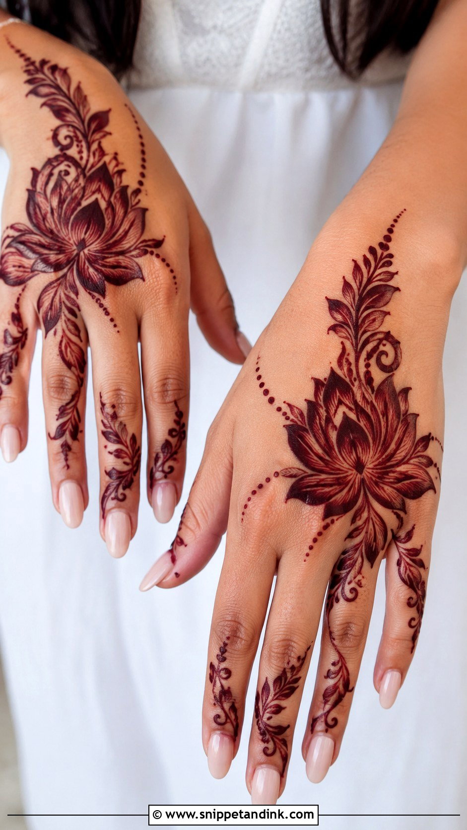 Gulf Lotus Mehndi Design - Snippet and Ink - 30 Lotus Flower Mehndi Design Ideas