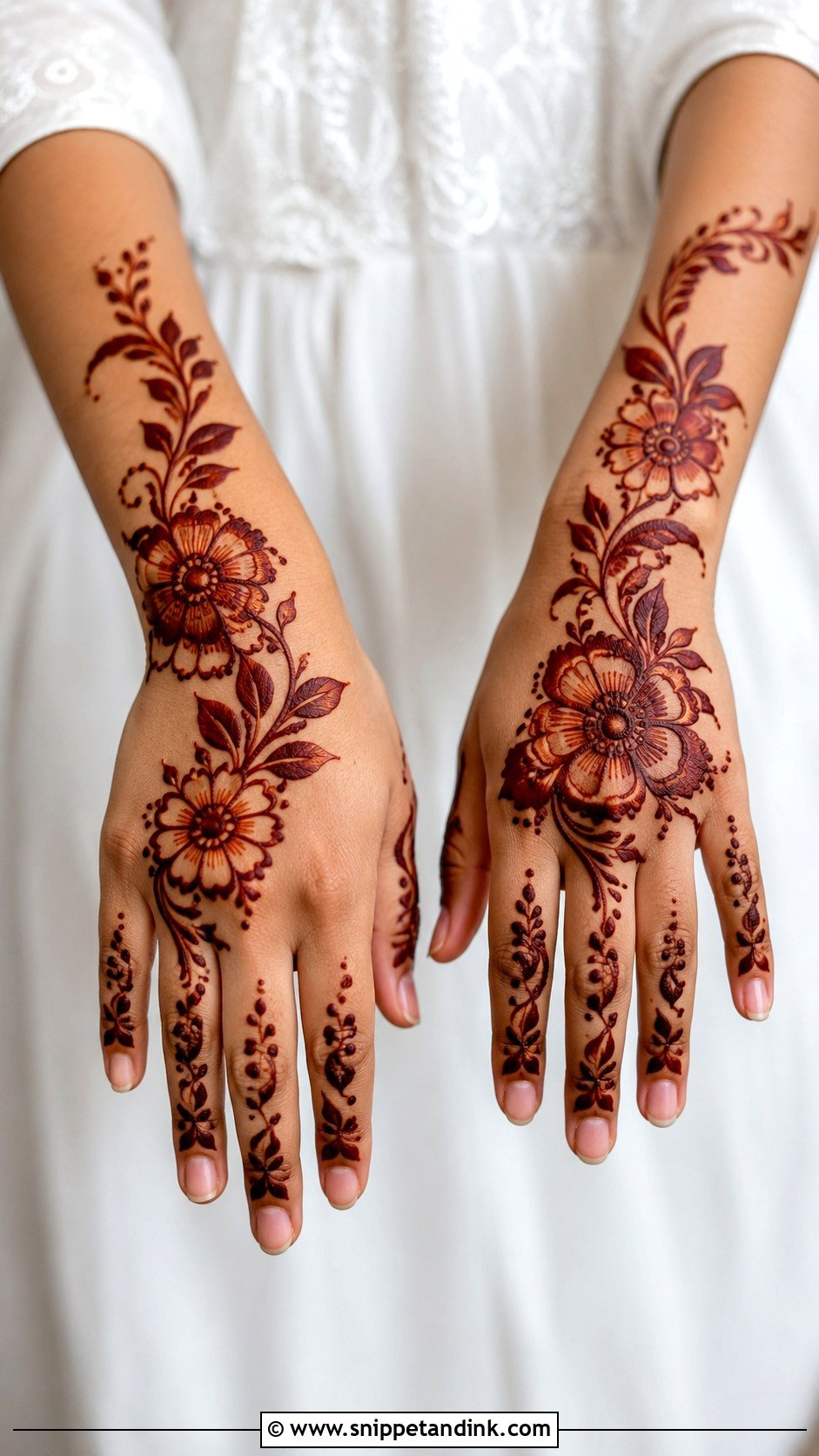 Gulf Mehndi Design For Kids - Snippet and Ink - 30 Kids Children Mehndi Designs