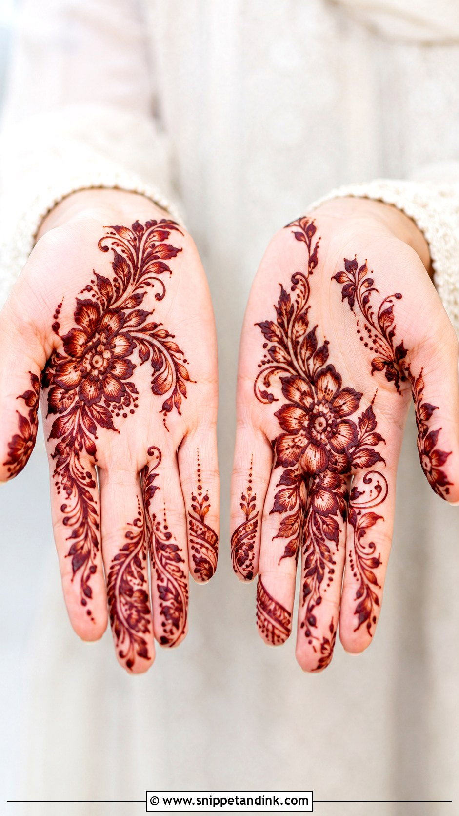 Gulf Palm Mehndi Design - Snippet and Ink - 35 Only Palm Mehndi Design Ideas
