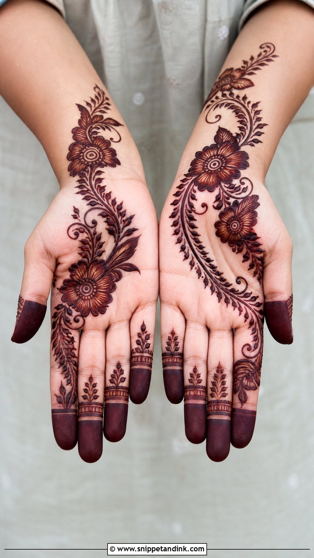 Gulf Palm Mehndi Design - Snippet and Ink - 35 Palm Mehndi Design Ideas