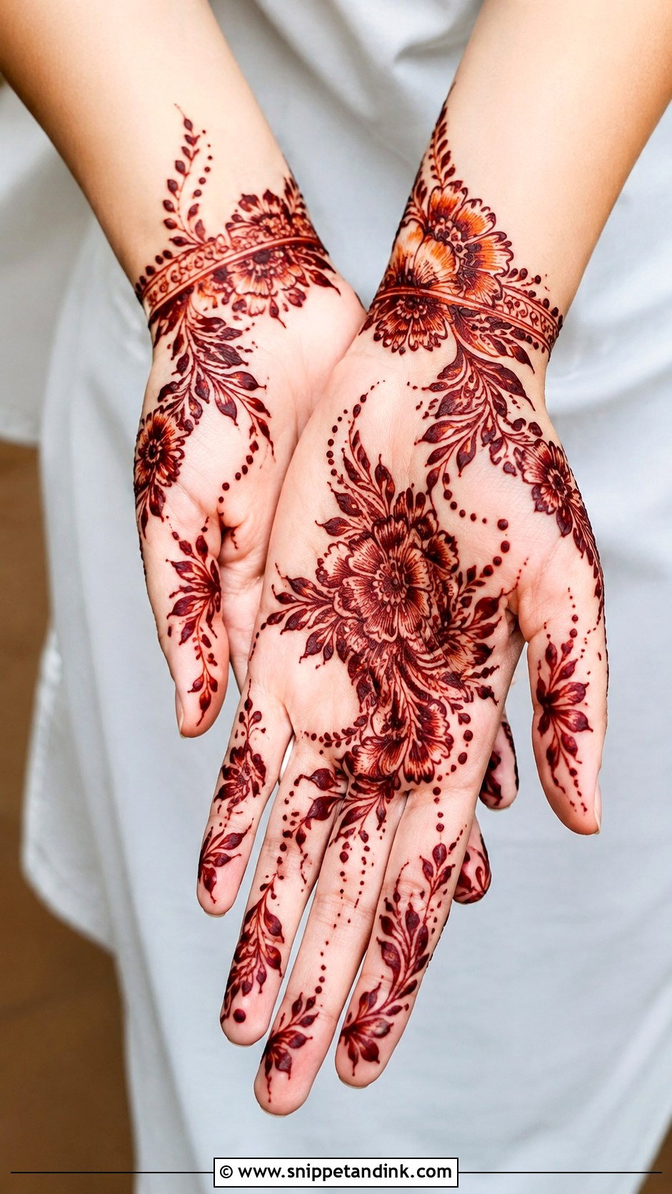 Gulf Palm Mehndi Design - Snippet and Ink - 35 Unique Palm Mehndi Design Ideas