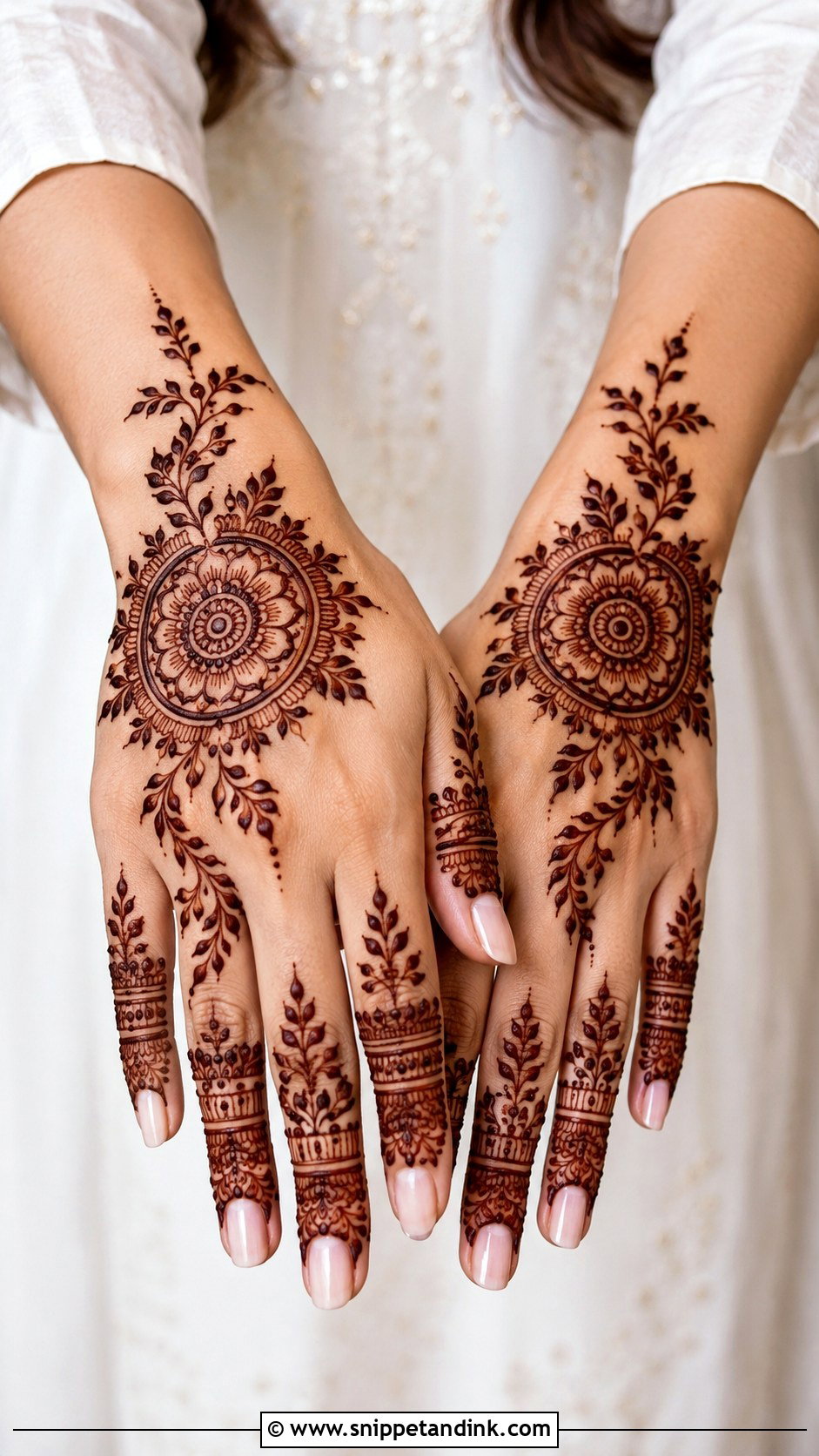 Gulf Round Mehndi Design For Back Hand - Snippet and Ink - 35 Round Mehndi Design Ideas
