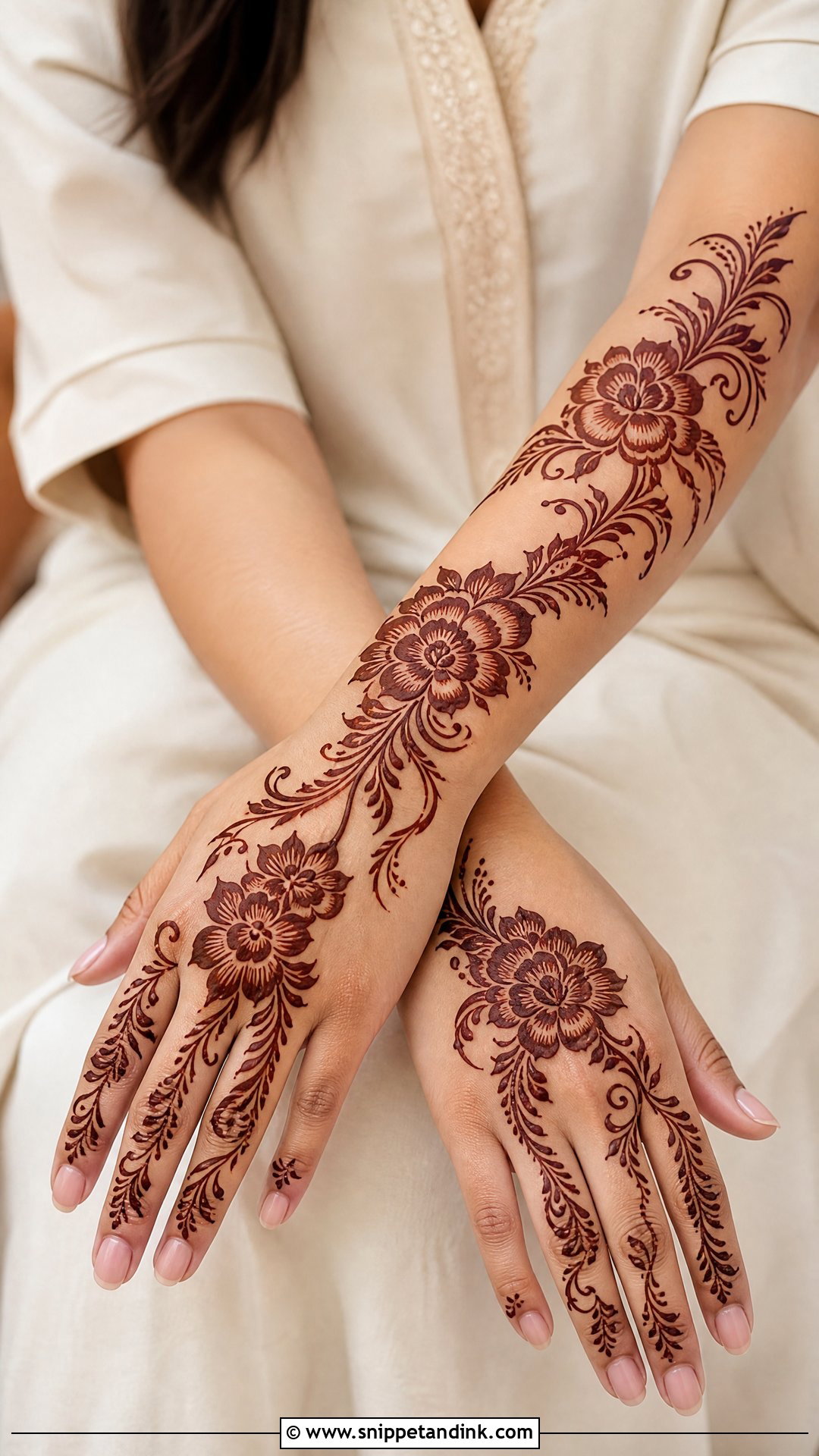 Gulf Tattoo Mehndi Design - Snippet and Ink - 30 Unique Tattoo Mehndi Designs