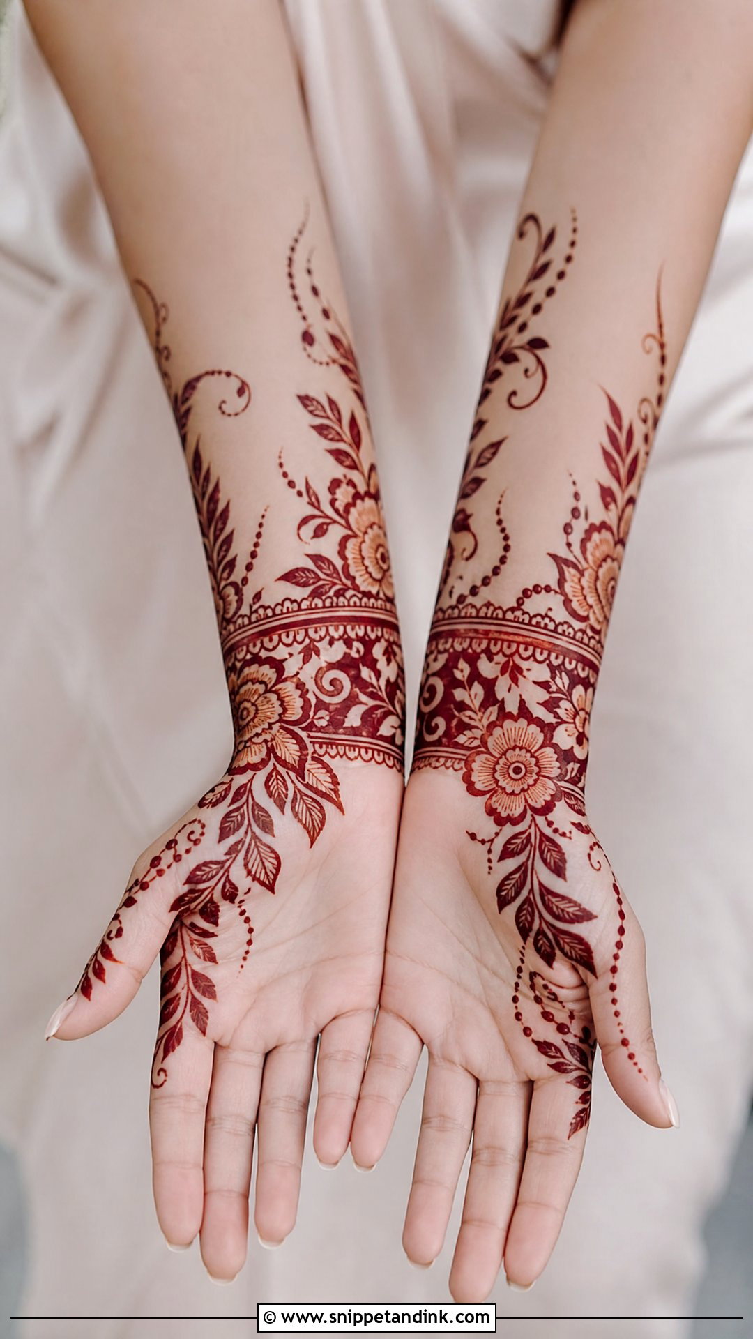 Gulf Wrist Mehndi Design - Snippet and Ink - 30 Wrist Mehndi Designs