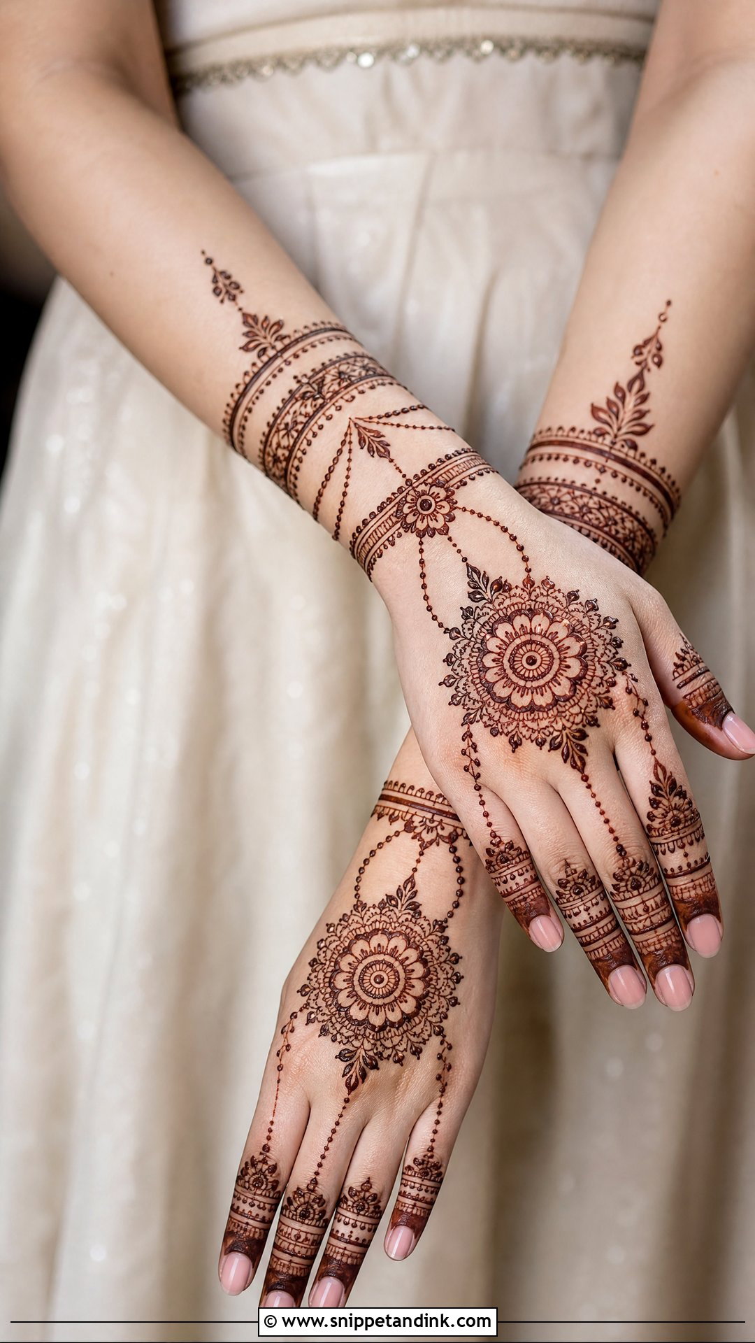 Haath Phool Wrist Mehndi Design - Snippet and Ink - 30 Wrist Mehndi Designs