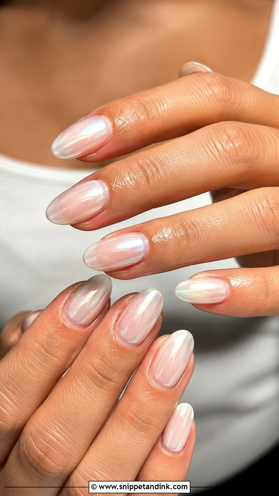 Hailey Bieber Glazed Donut Wedding Nails - Snippet and Ink - 20 Hailey Bieber Wedding Nails