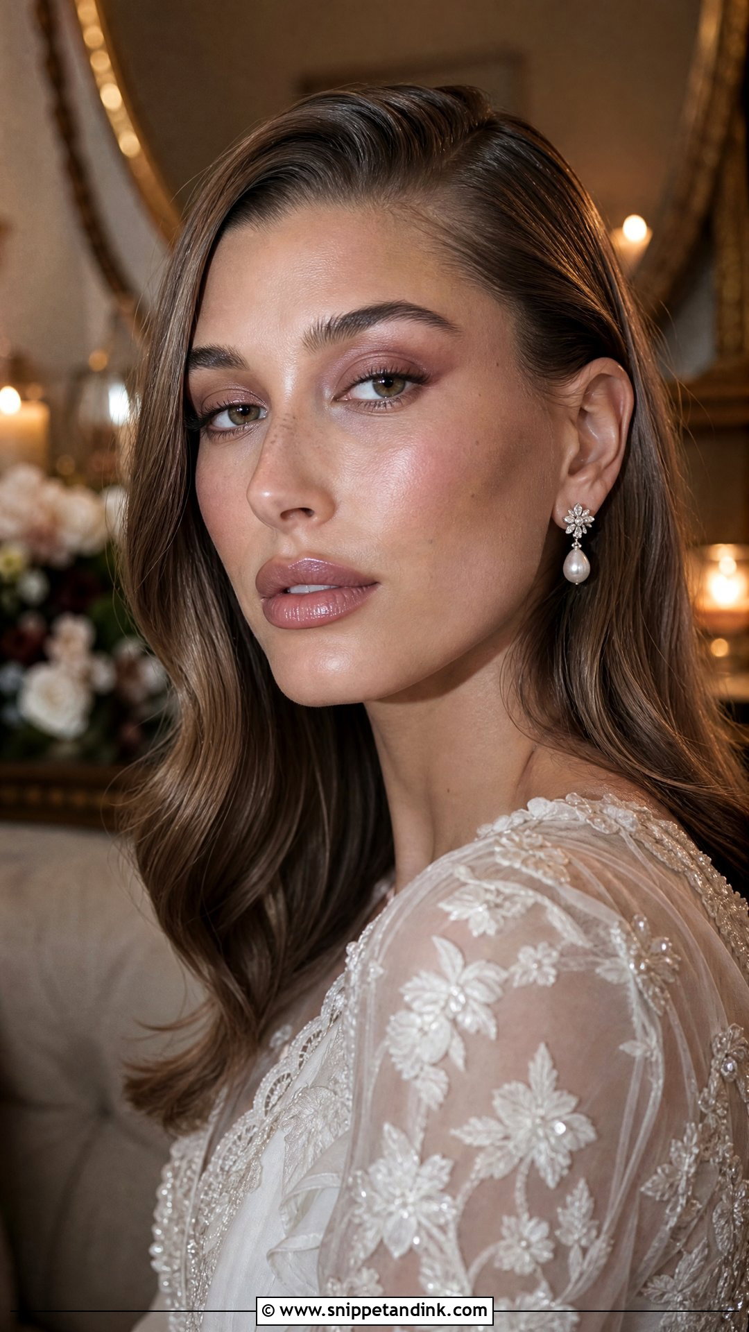 Hailey Bieber Mauve Wedding Makeup - Snippet and Ink - 20 Hailey Bieber Wedding Makeup Ideas