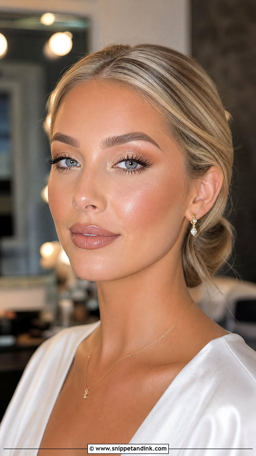 Hailey Bieber Nude Lip Wedding Makeup - Snippet and Ink - 20 Hailey Bieber Wedding Makeup Ideas