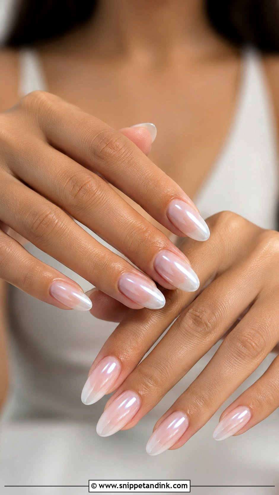 Hailey Bieber Ombre Wedding Nails - Snippet and Ink - 20 Hailey Bieber Wedding Nails