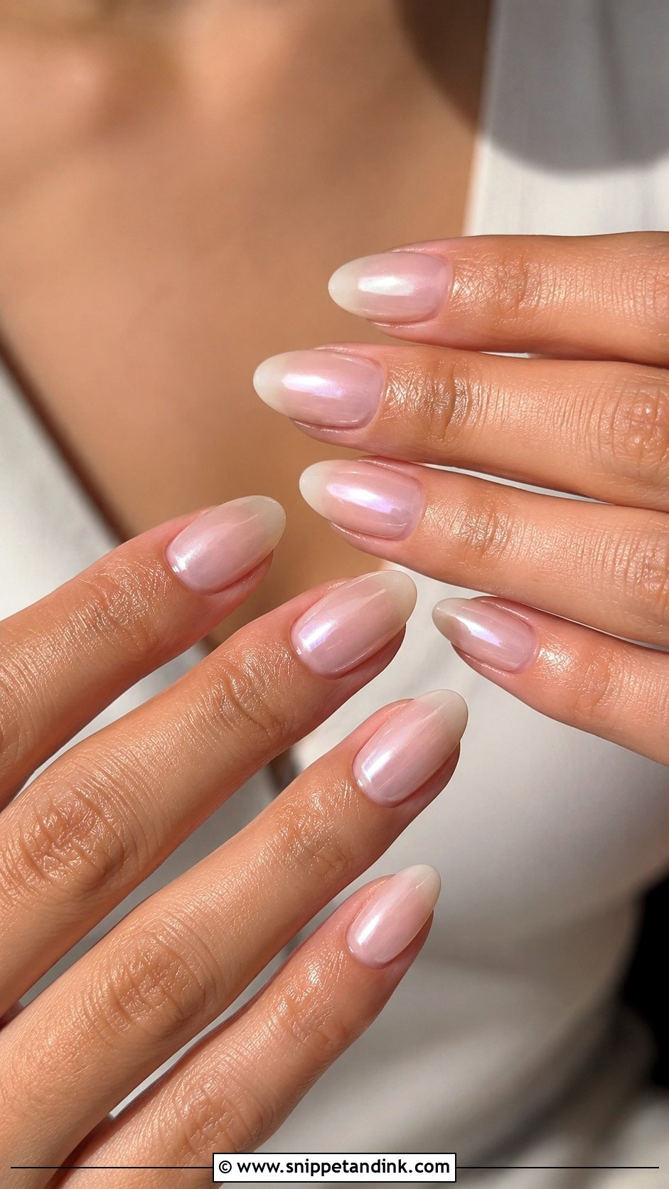 Hailey Bieber Oval Wedding Nails - Snippet and Ink - 20 Hailey Bieber Wedding Nails