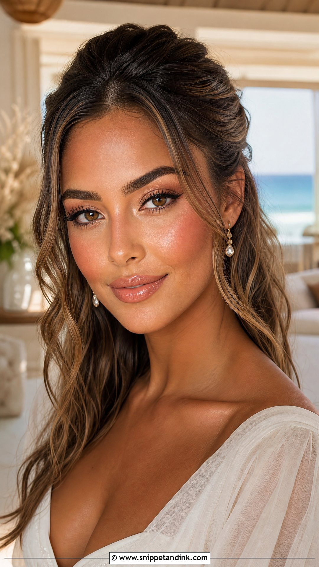 Hailey Bieber Peach Wedding Makeup - Snippet and Ink - 20 Hailey Bieber Wedding Makeup Ideas