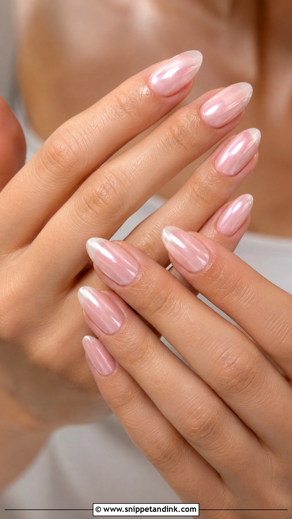 Hailey Bieber Pink Chrome Wedding Nails - Snippet and Ink - 20 Hailey Bieber Wedding Nails