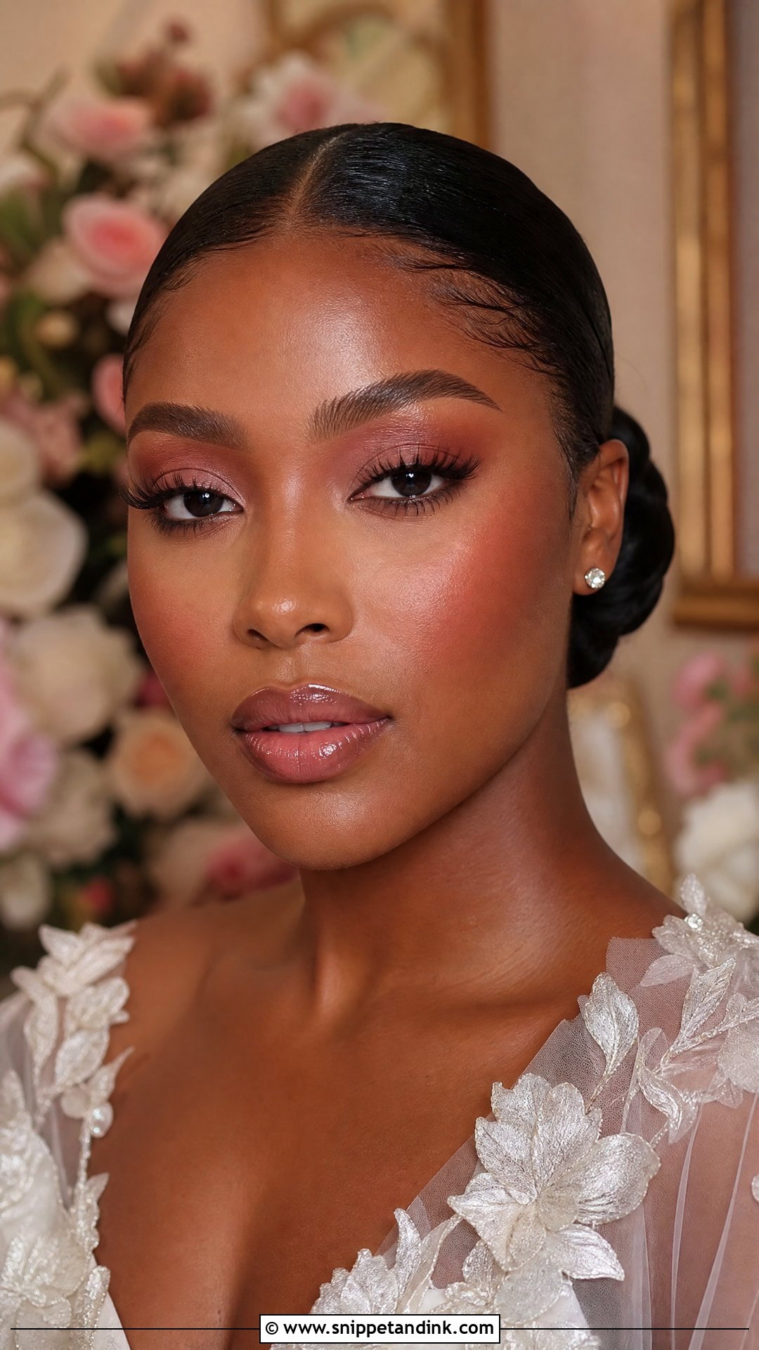 Hailey Bieber Rosy Bridal Makeup - Snippet and Ink - 20 Hailey Bieber Wedding Makeup Ideas