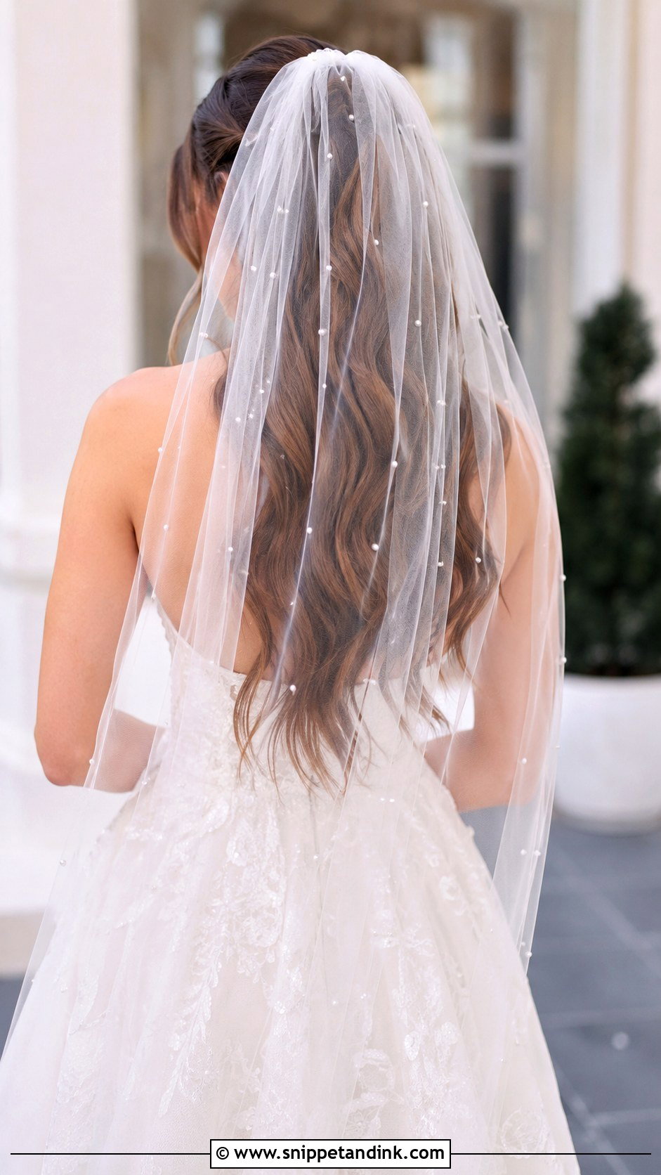 Hair Down With Veil Wedding Hairstyle - Snippet and Ink - 30 Open Hair Wedding Hairstyles