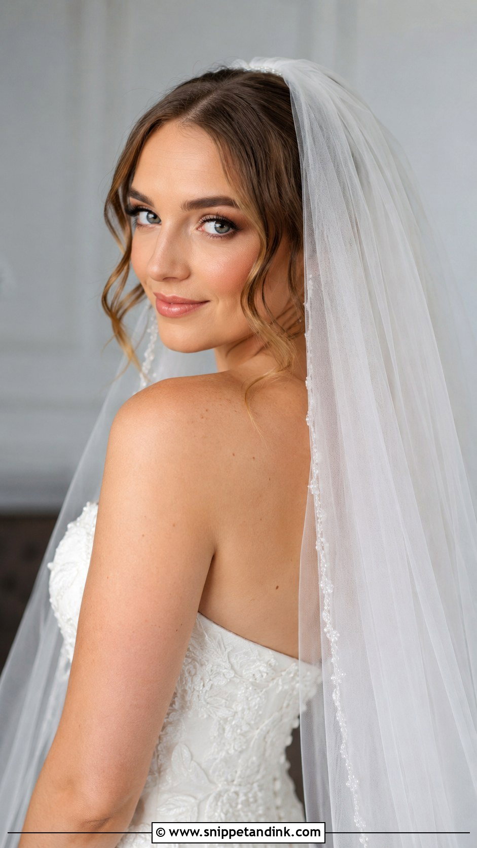 Hair Down with Veil for Wedding - Snippet and Ink - 20 Hair Down for Wedding Ideas