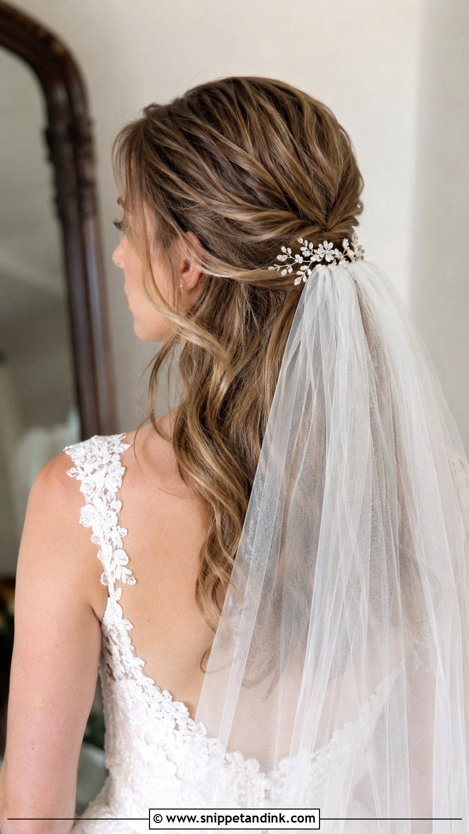 Hair Vine With Veil - Snippet and Ink - 20 Bridal Hair Vine Ideas
