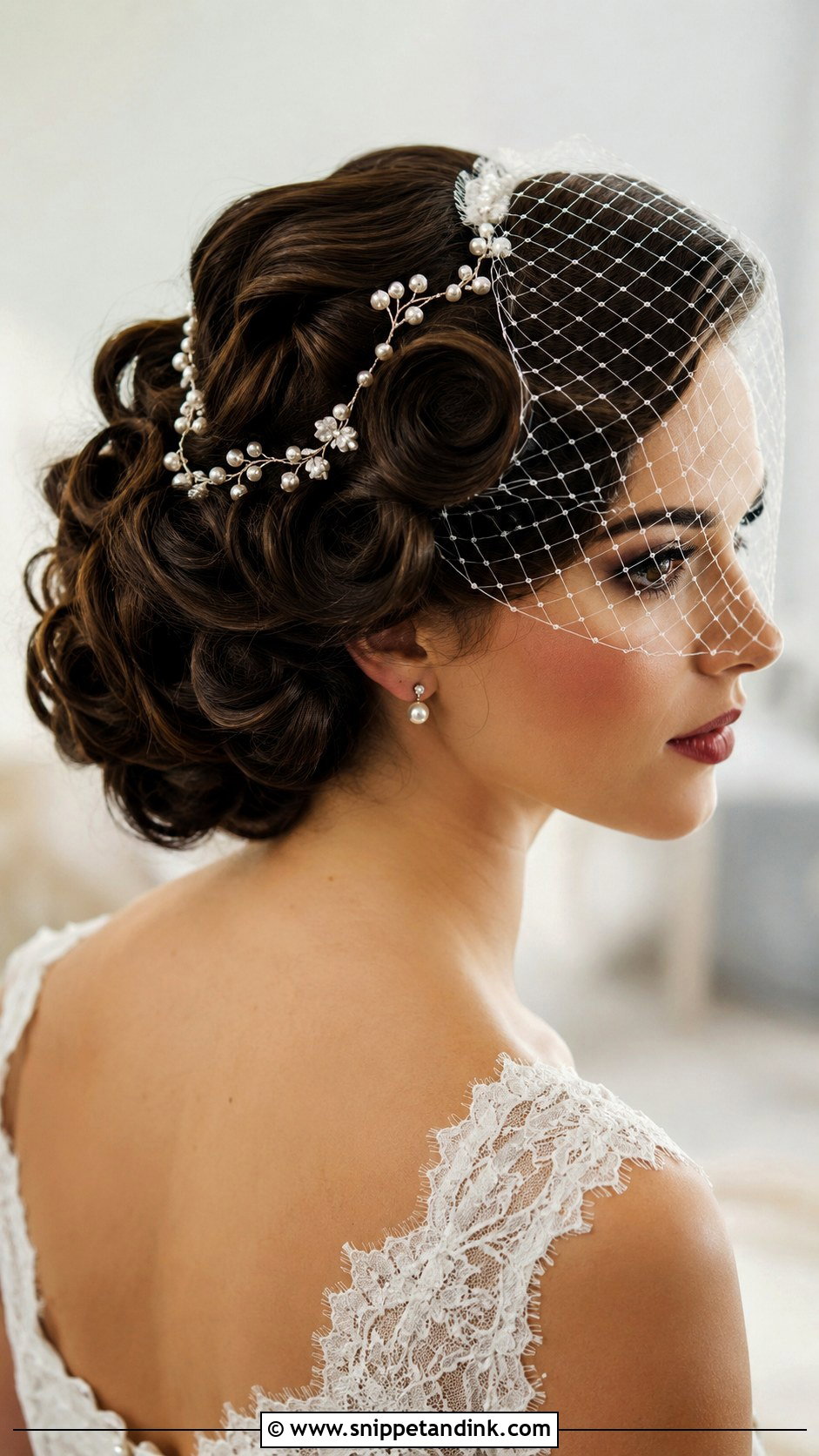 Hair Vine With Vintage Updo - Snippet and Ink - 20 Bridal Hair Vine Ideas