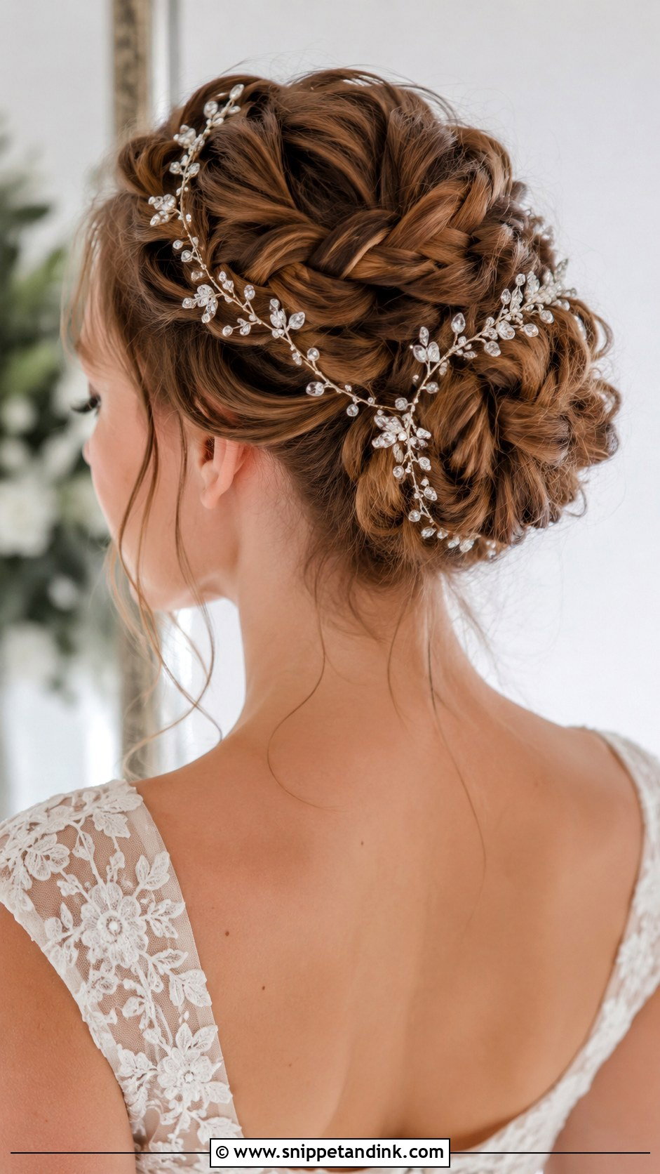 Hair Vine for Braided Updo - Snippet and Ink - 20 Wedding Hair Jewelry Ideas