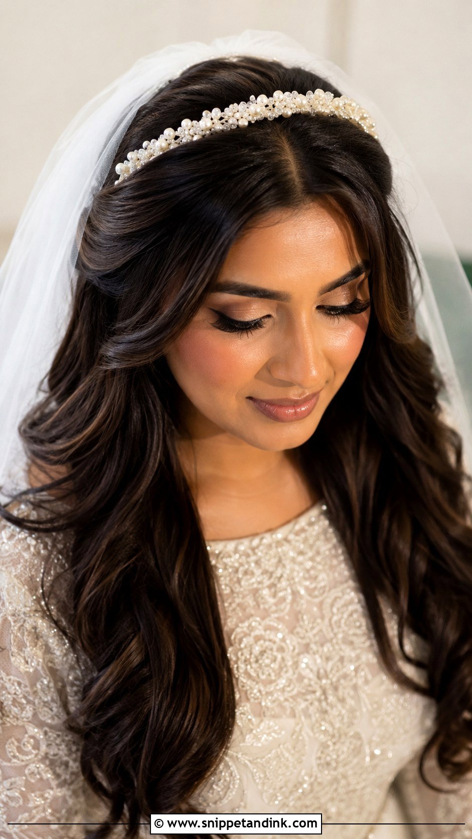 Hairband Wedding Hairstyle With Veil - Snippet and Ink - 15 Hairband Wedding Hairstyles