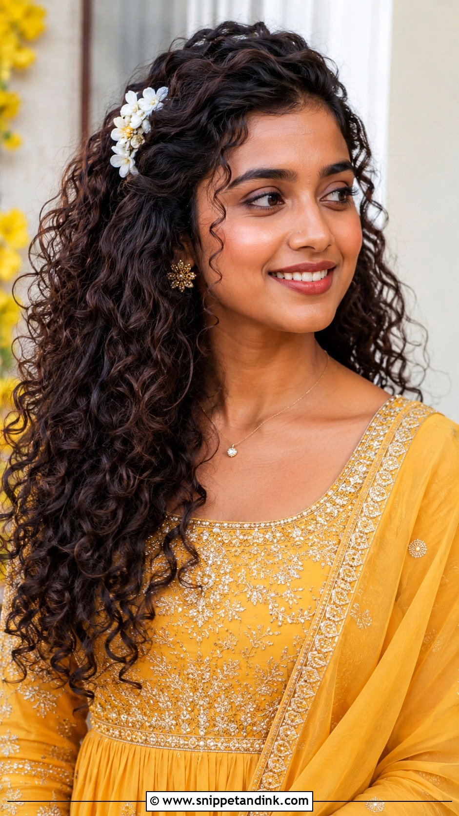 Haldi Curly Hair For Bridesmaid - Snippet and Ink - 30 Haldi Hairstyles for Bridesmaid