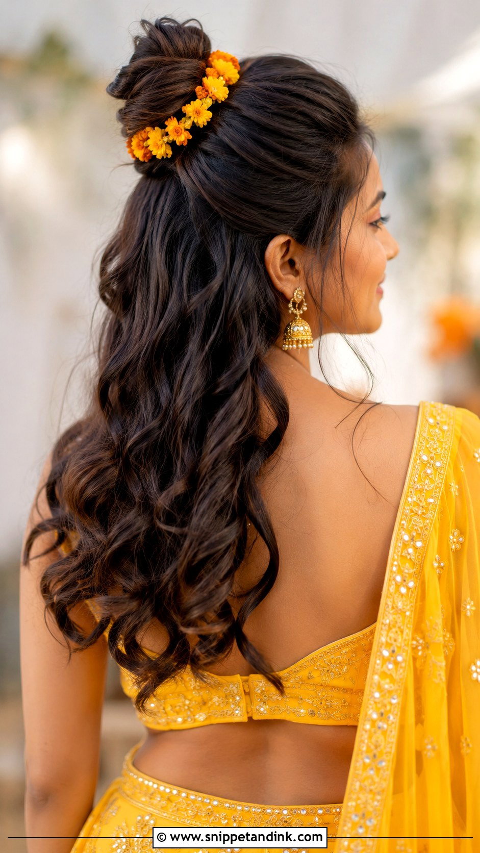 Haldi Sleek Ponytail For Bridesmaid - Snippet and Ink - 30 Haldi Hairstyles for Bridesmaid
