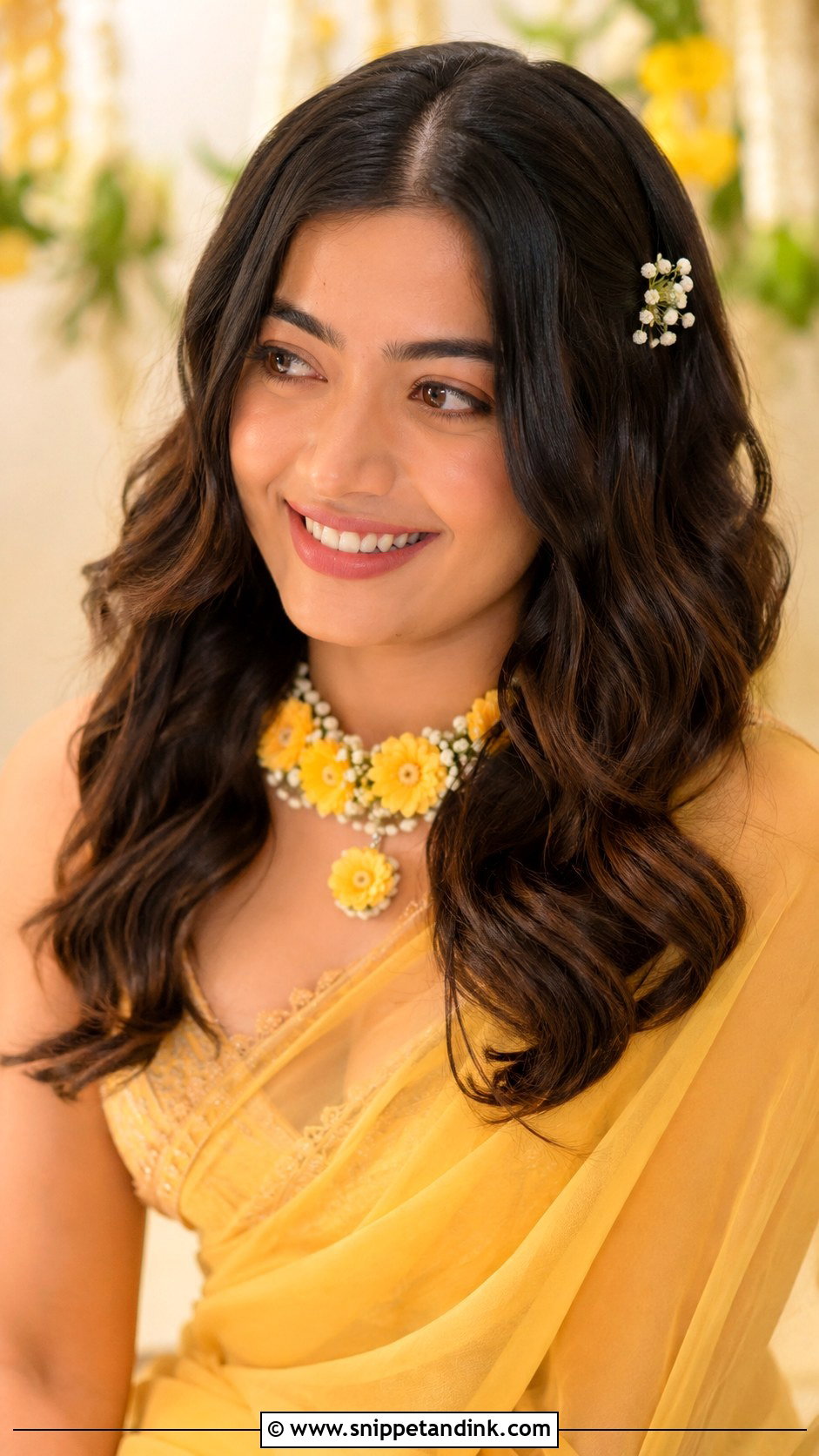 Haldi Twisted Half Up For Bridesmaid - Snippet and Ink - 30 Haldi Hairstyles for Bridesmaid