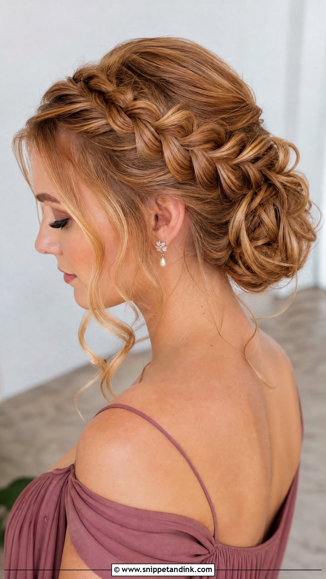 Half Braided Updo Bridal Party Updo - Snippet and Ink - 15 Bridal Party Updo Ideas